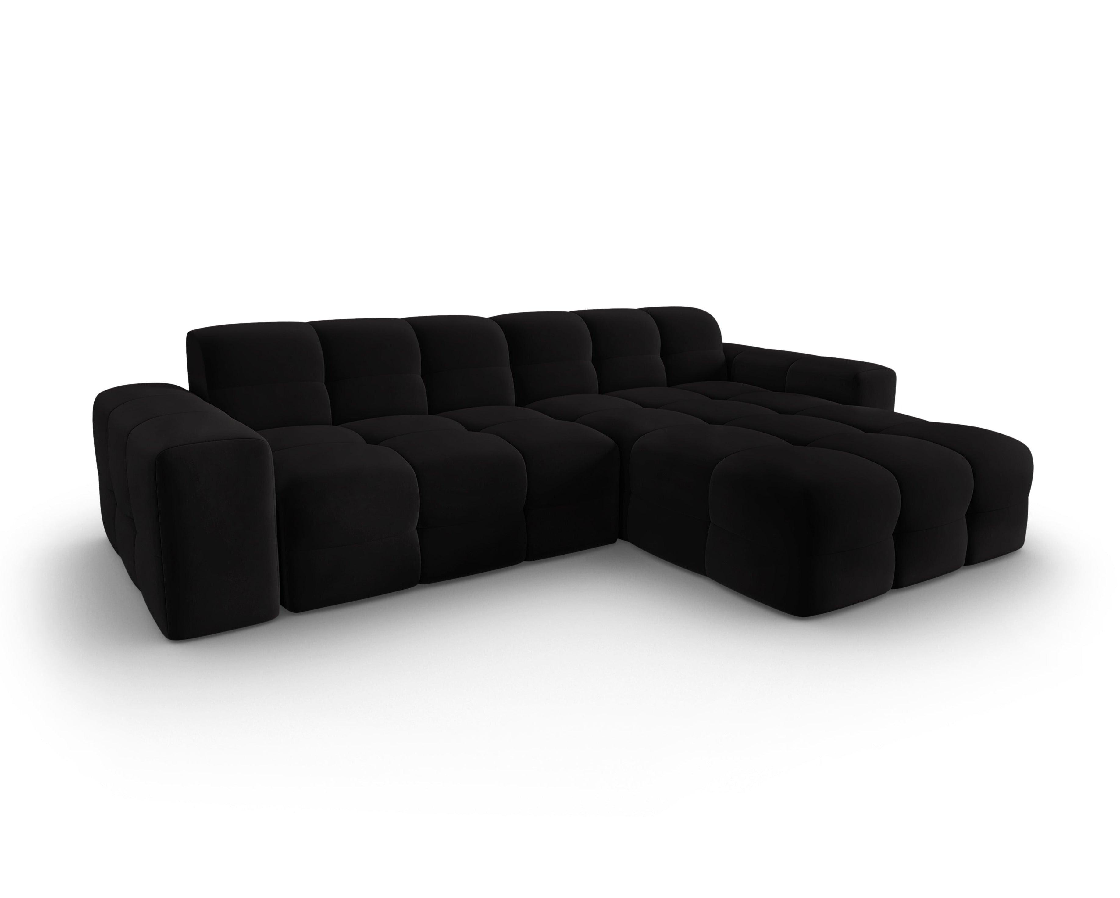 Narożnik prawostronny 4-osobowy KENDAL czarny Micadoni Eye on Design