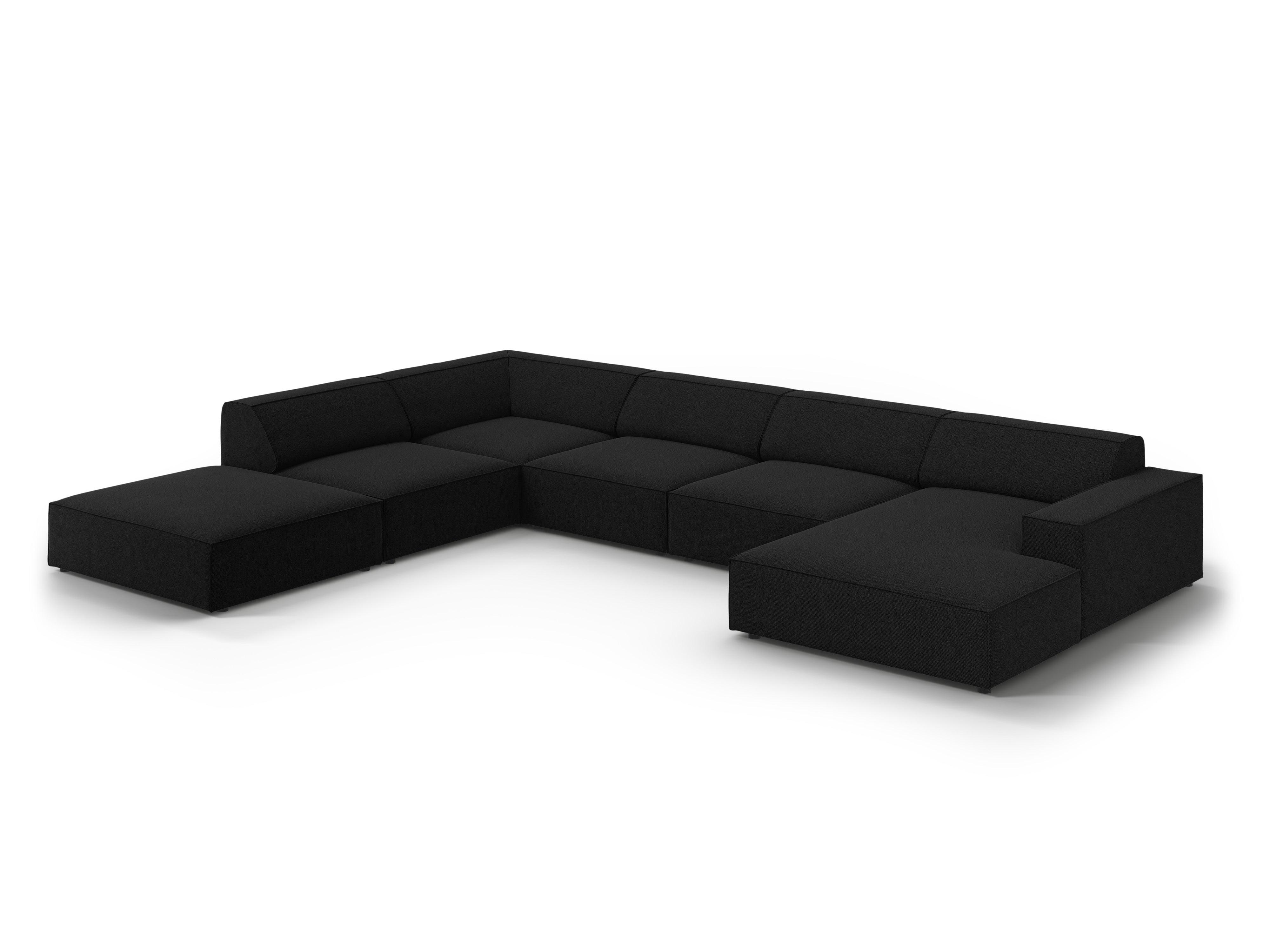 Sofa panoramiczna lewostronna JODIE czarny Micadoni Eye on Design