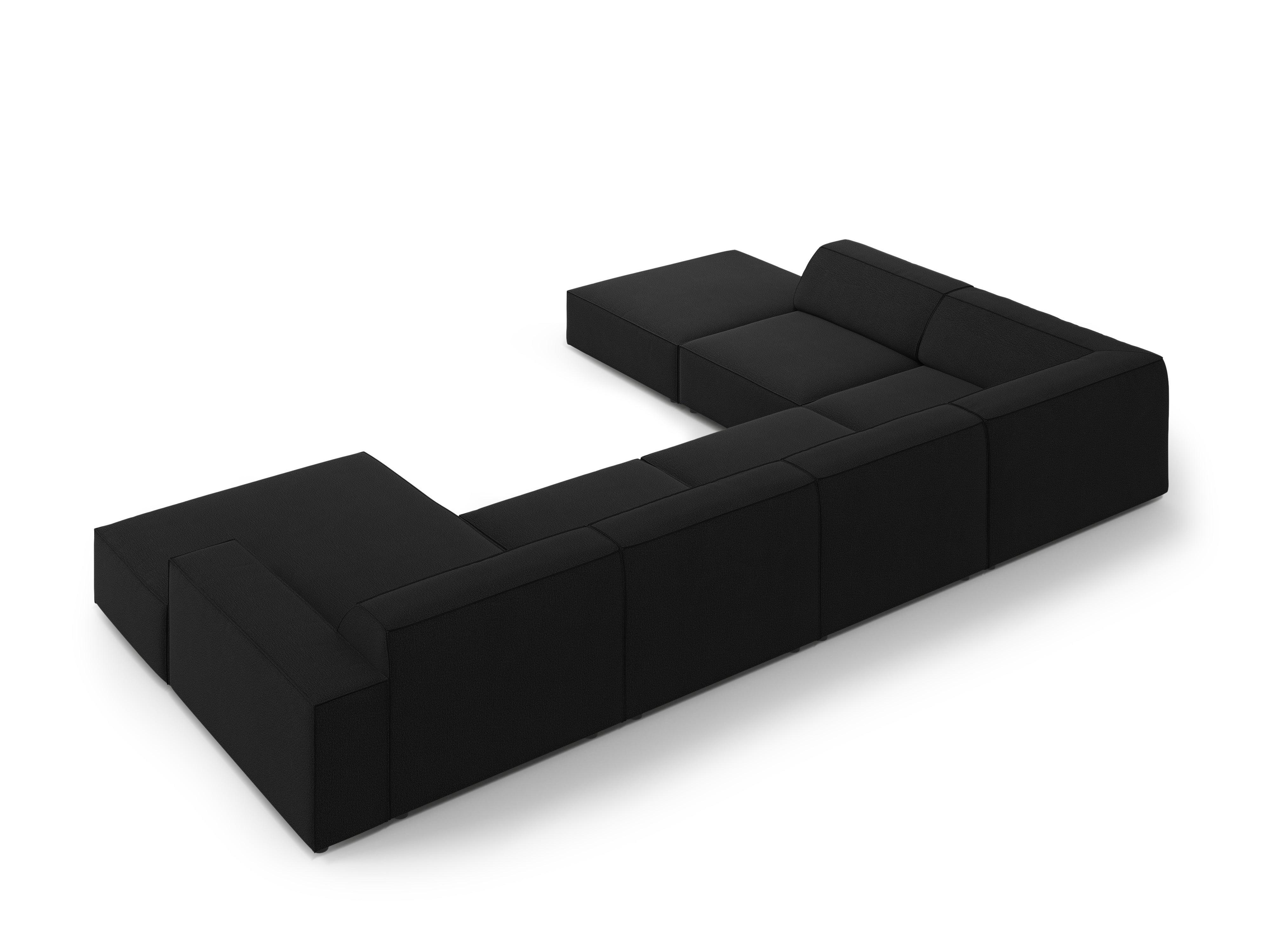 Sofa panoramiczna lewostronna JODIE czarny Micadoni Eye on Design