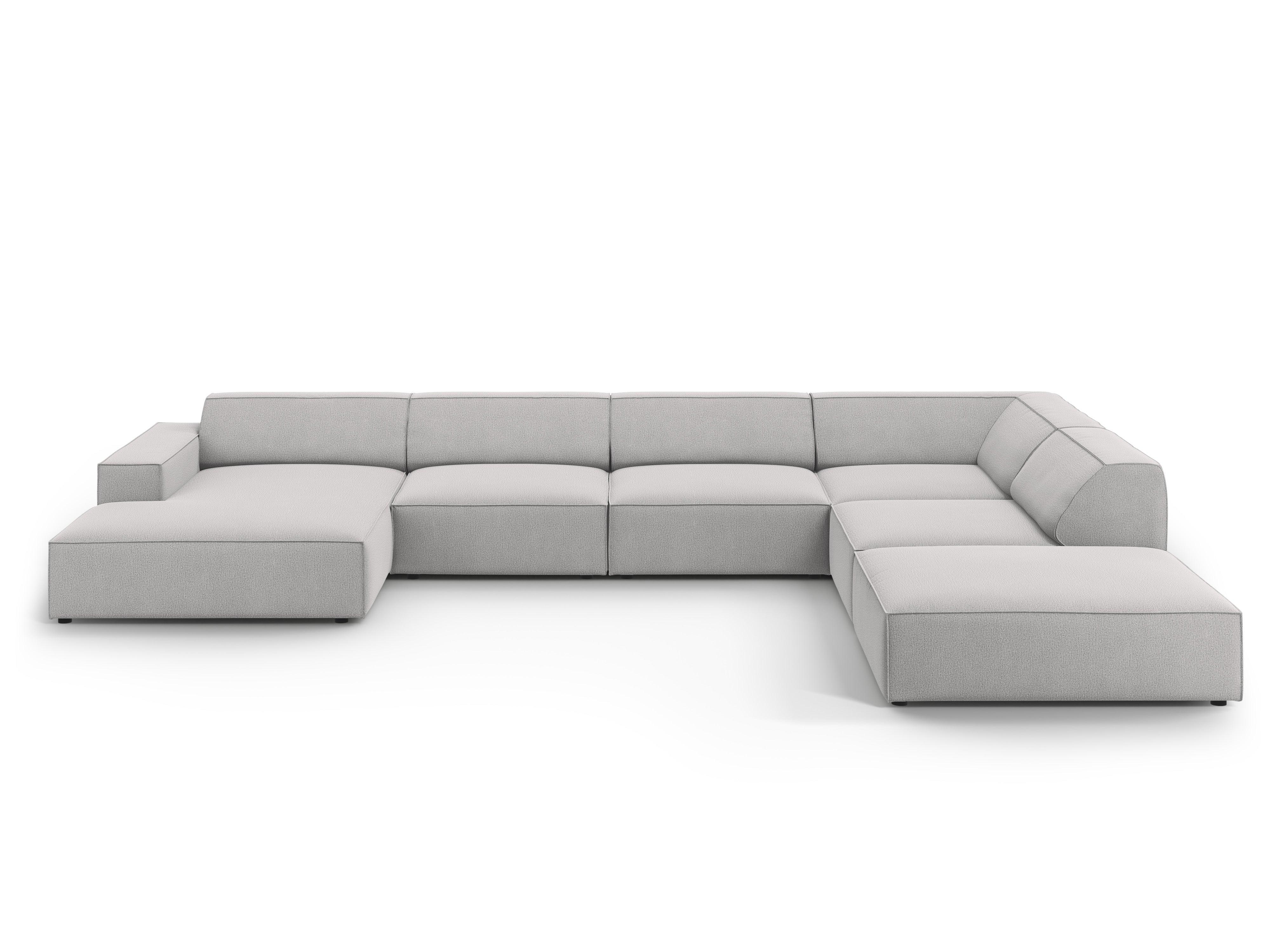 Sofa panoramiczna prawostronna JODIE jasnoszary Micadoni Eye on Design