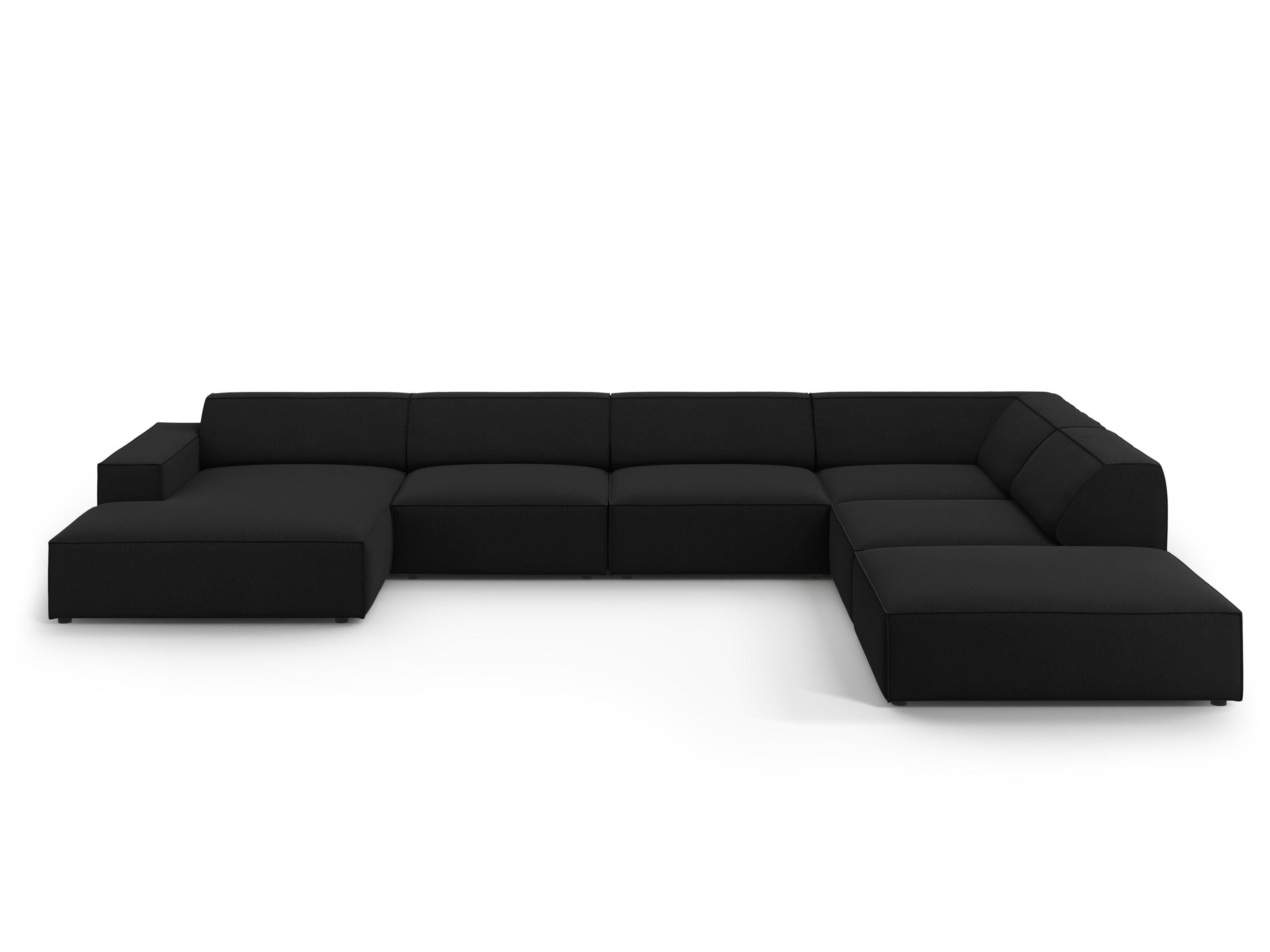 Sofa panoramiczna prawostronna JODIE czarny Micadoni Eye on Design