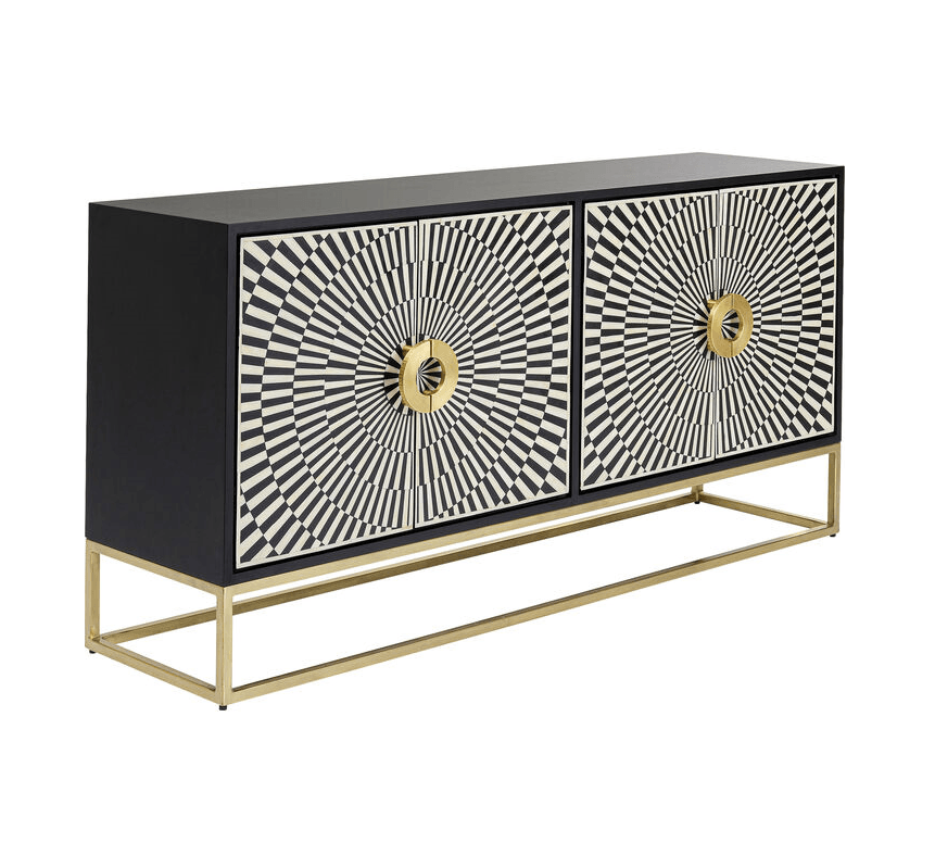 Komoda ELECTRO czarny ze złotymi detalami Kare Design Eye on Design