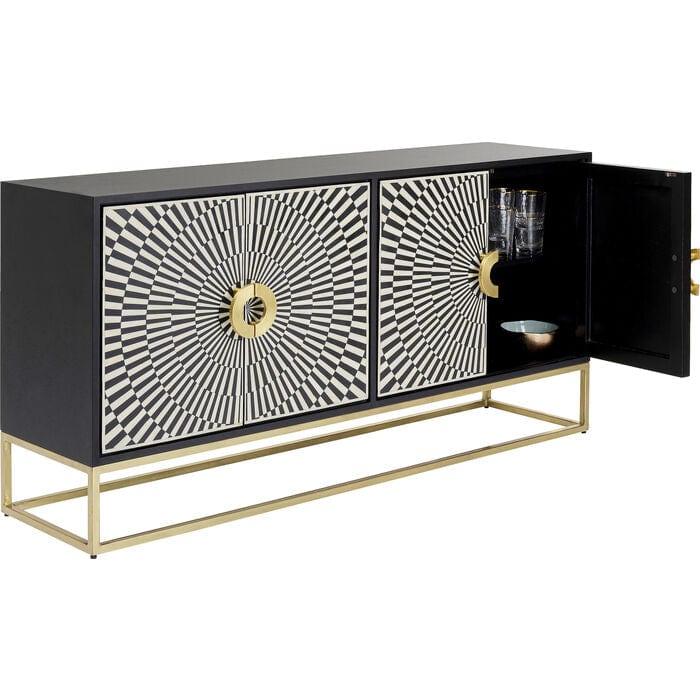Komoda ELECTRO czarny ze złotymi detalami Kare Design Eye on Design