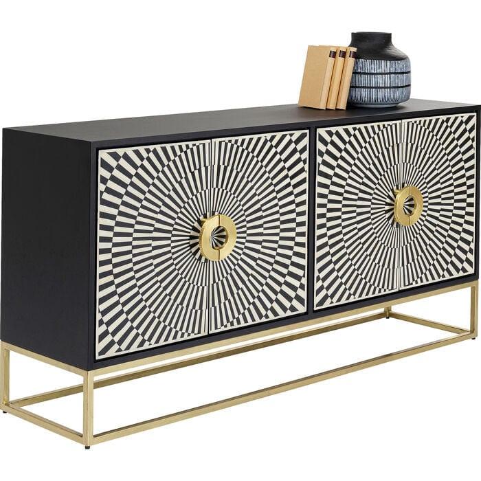 Komoda ELECTRO czarny ze złotymi detalami Kare Design Eye on Design