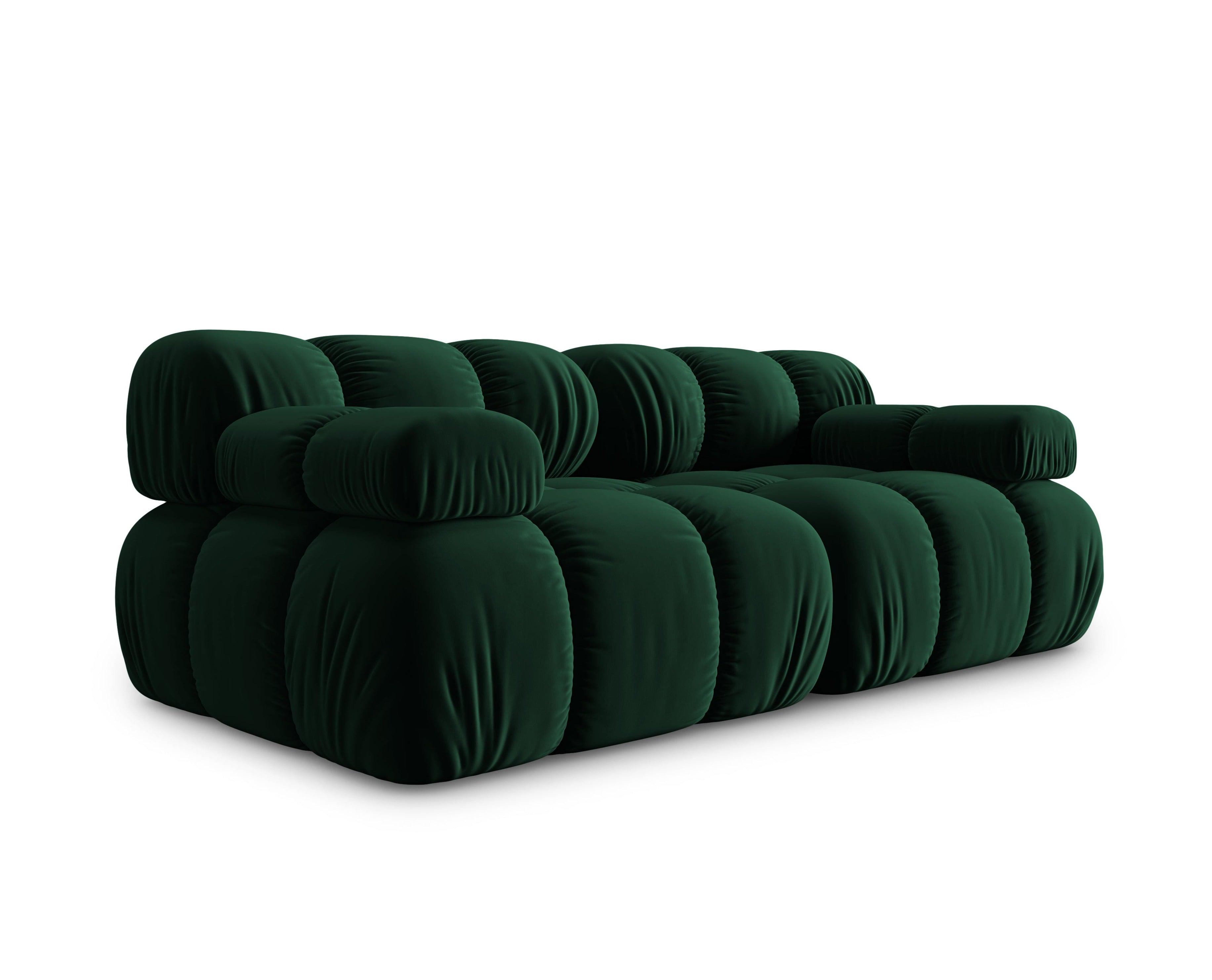 Sofa aksamitna 2-osobowa TROPEA butelkowa zieleń Milo Casa Eye on Design
