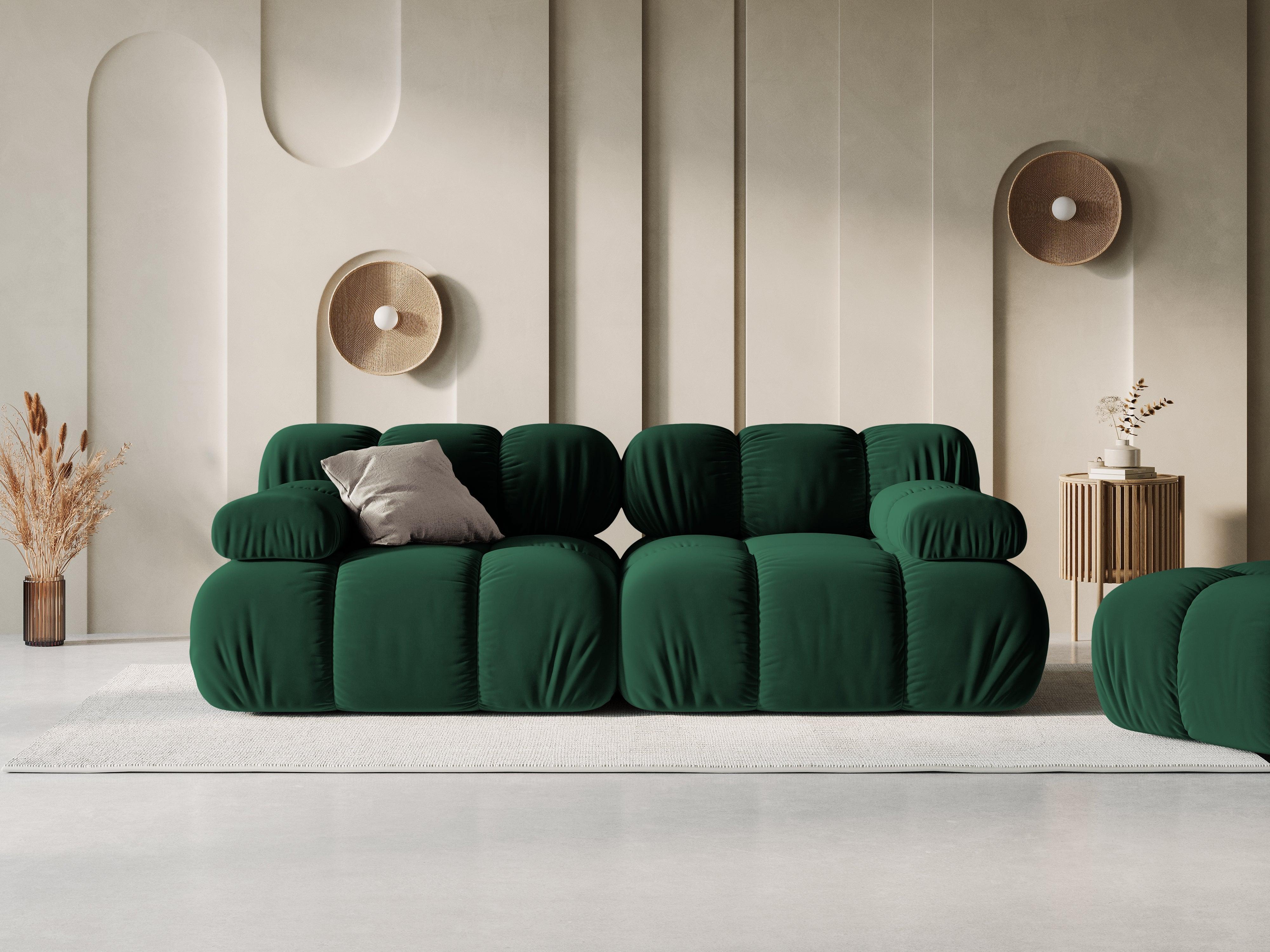 Sofa aksamitna 2-osobowa TROPEA butelkowa zieleń Milo Casa Eye on Design