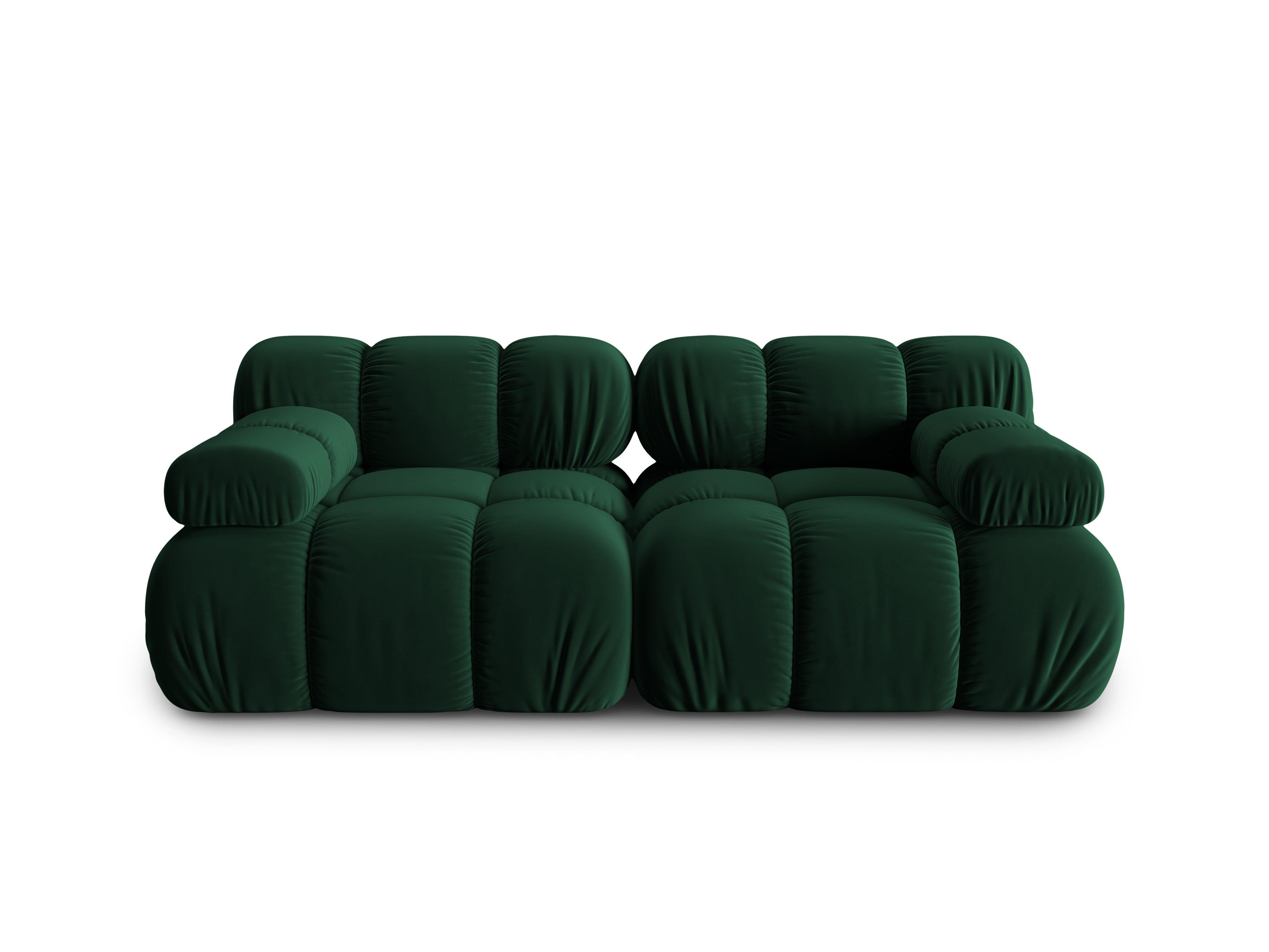 Sofa aksamitna 2-osobowa TROPEA butelkowa zieleń Milo Casa Eye on Design