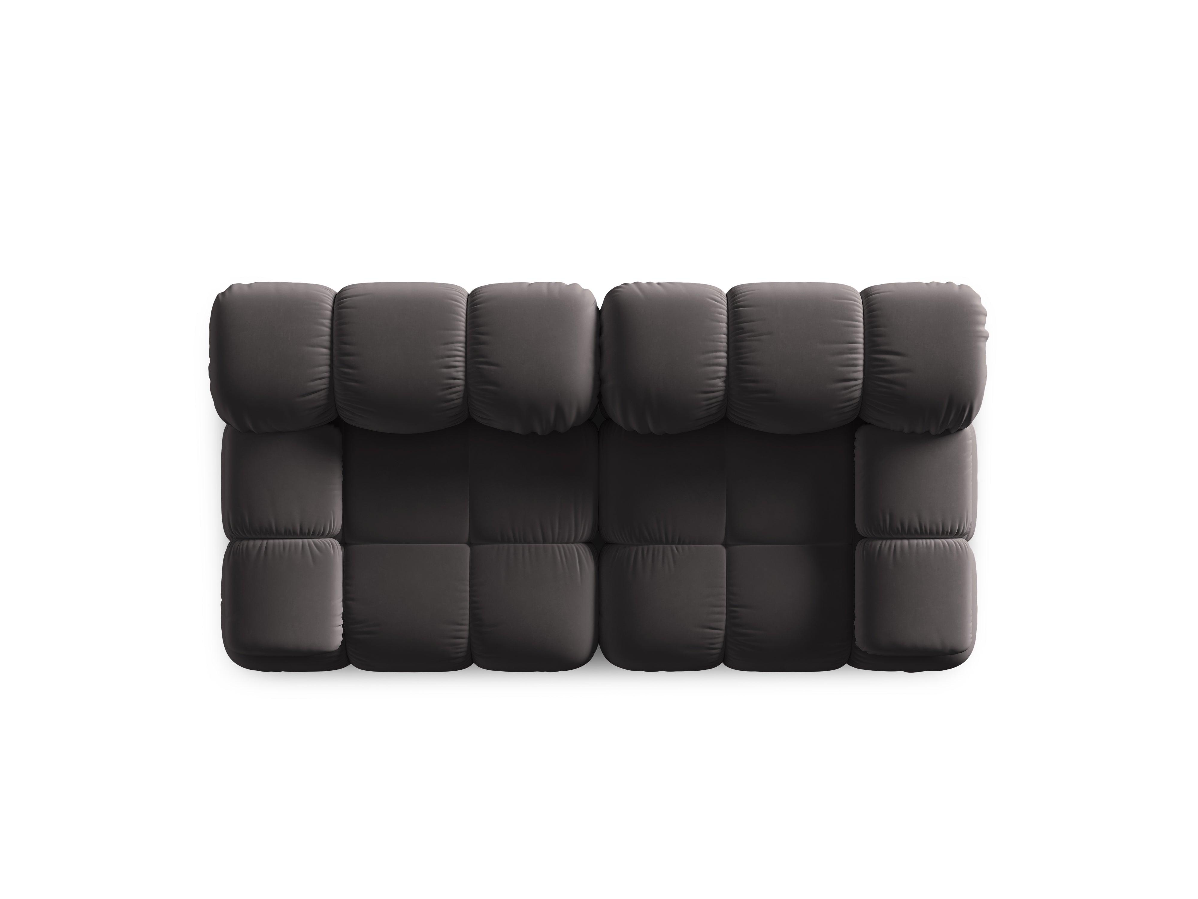 Sofa aksamitna 2-osobowa TROPEA ciemnoszary Milo Casa Eye on Design
