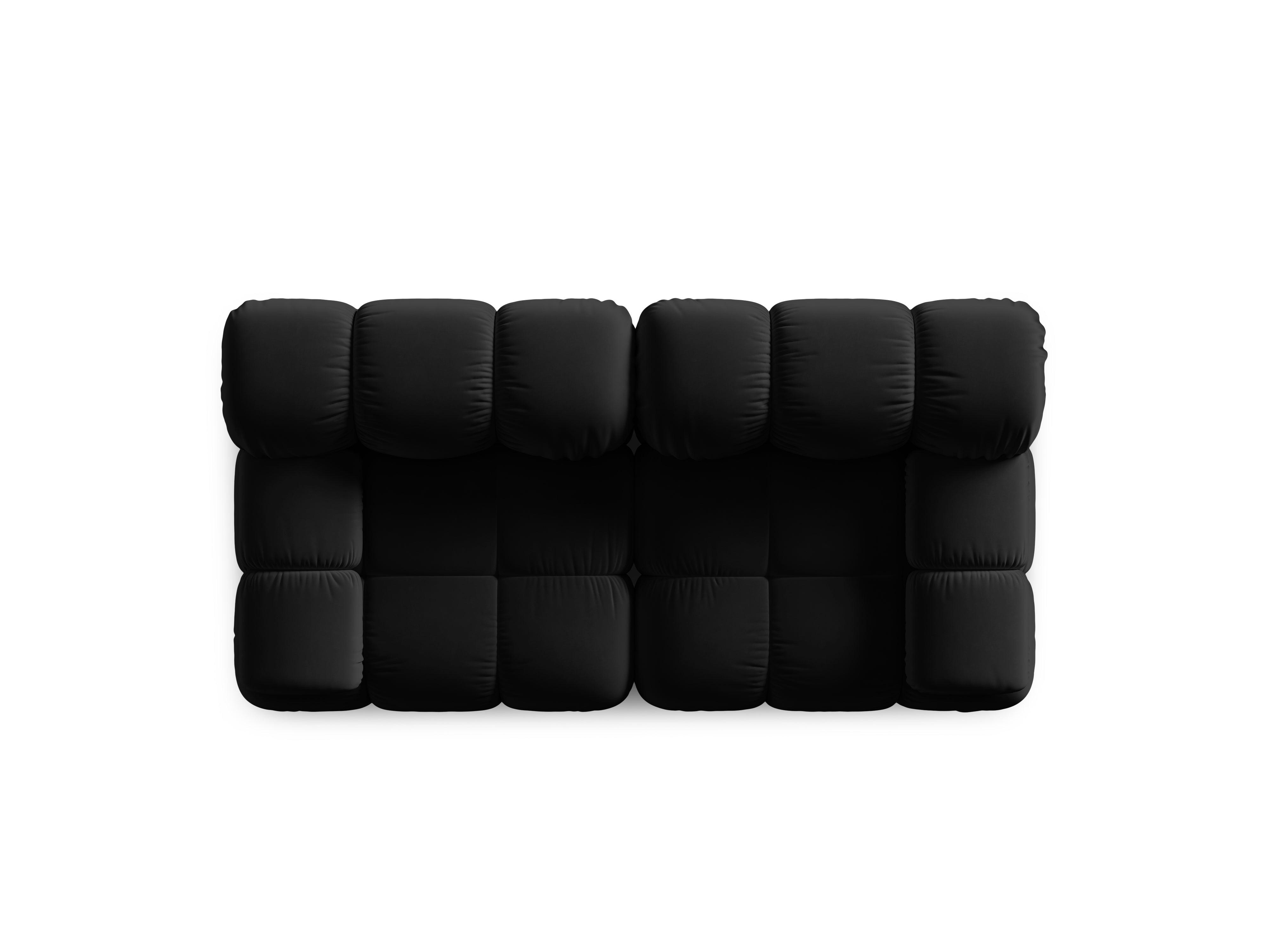 Sofa aksamitna 2-osobowa TROPEA czarny Milo Casa Eye on Design