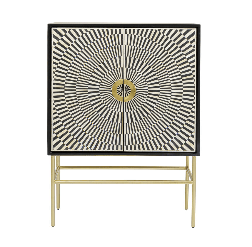 Szafka ELECTRO czarny ze złotymi detalami Kare Design Eye on Design