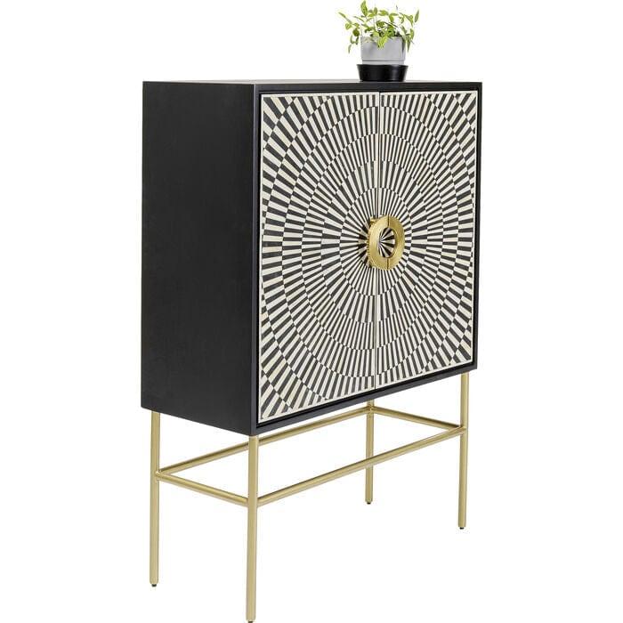 Szafka ELECTRO czarny ze złotymi detalami Kare Design Eye on Design