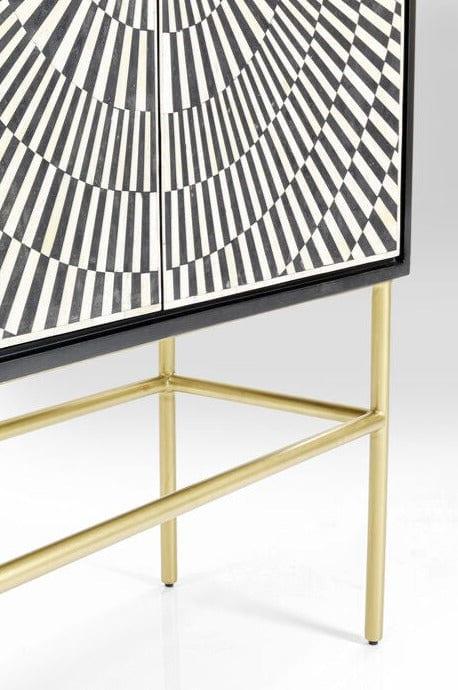 Szafka ELECTRO czarny ze złotymi detalami Kare Design Eye on Design