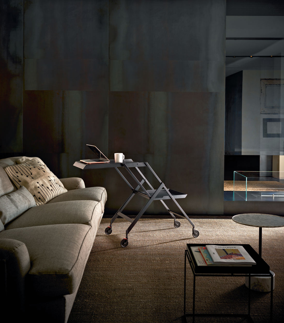 Skládací vozík na kolečkách PLICO černý