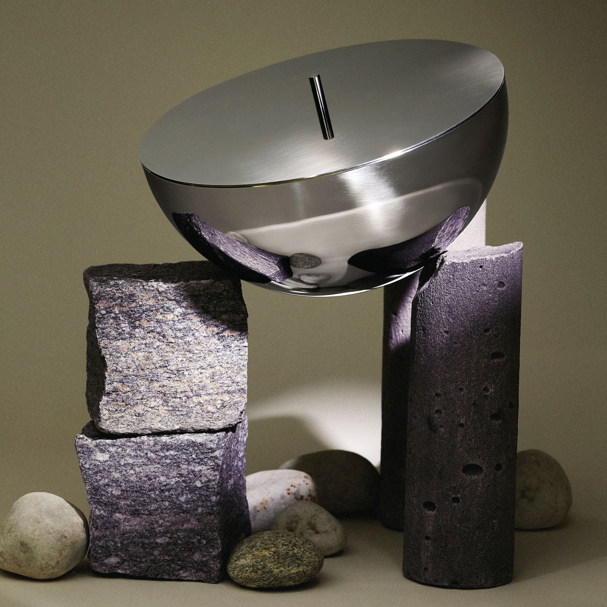 Pojemnik na świece ROCC stal nierdzewna