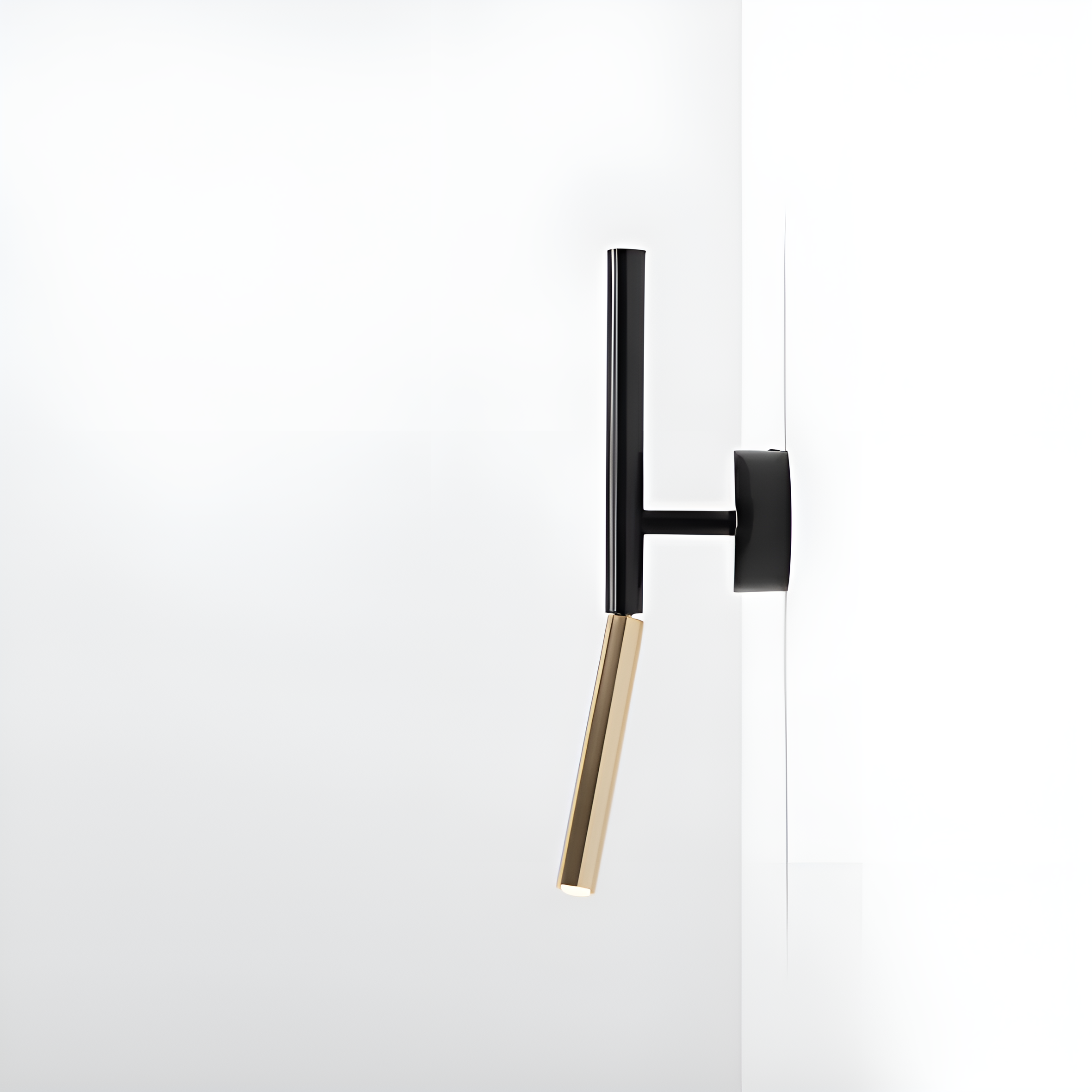 Nástěnné svítidlo STICK černé se zlatým