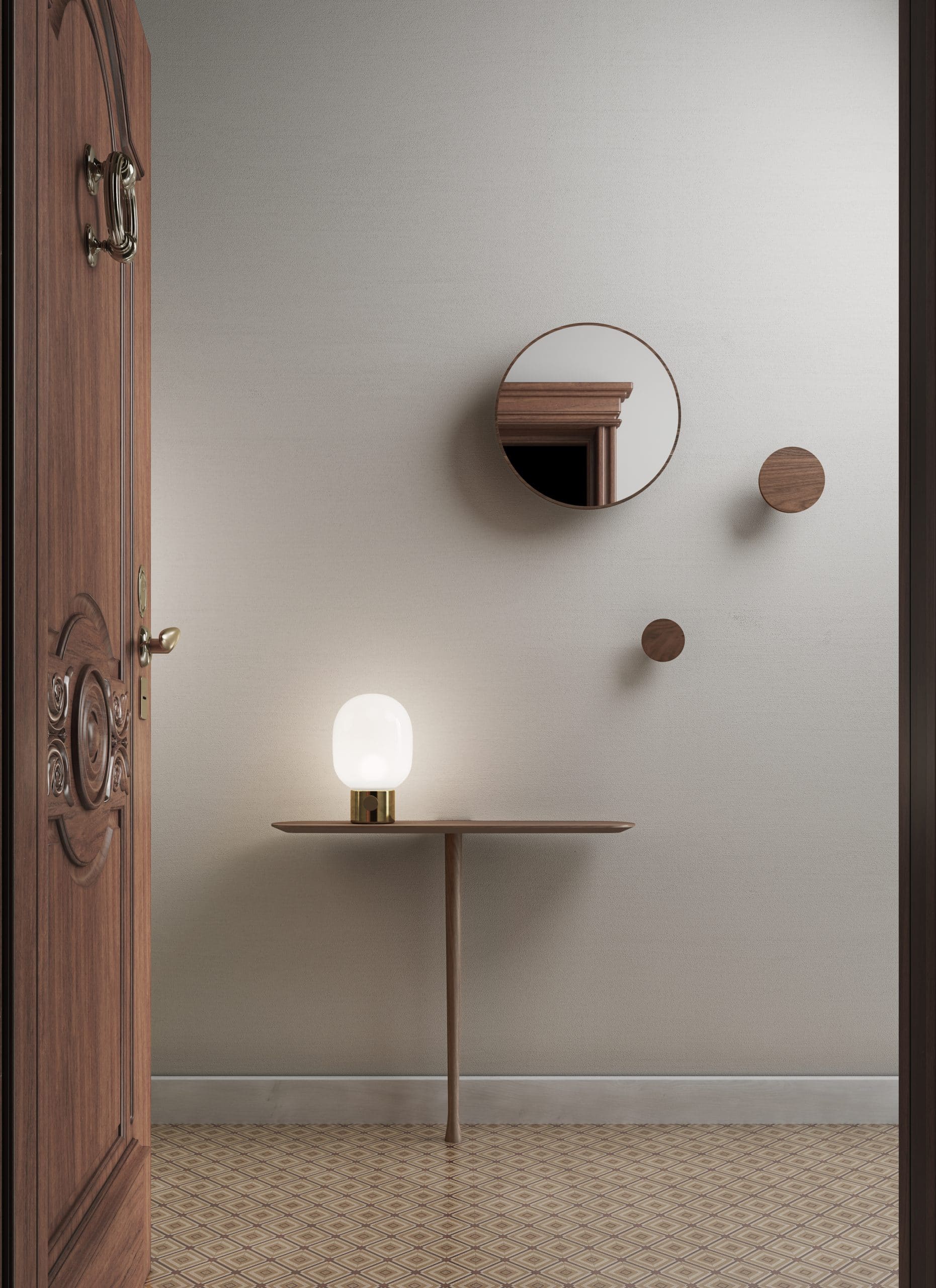 Nástěnná konzola UNICA - KONFIGURACE 01 černý jasanový dýha