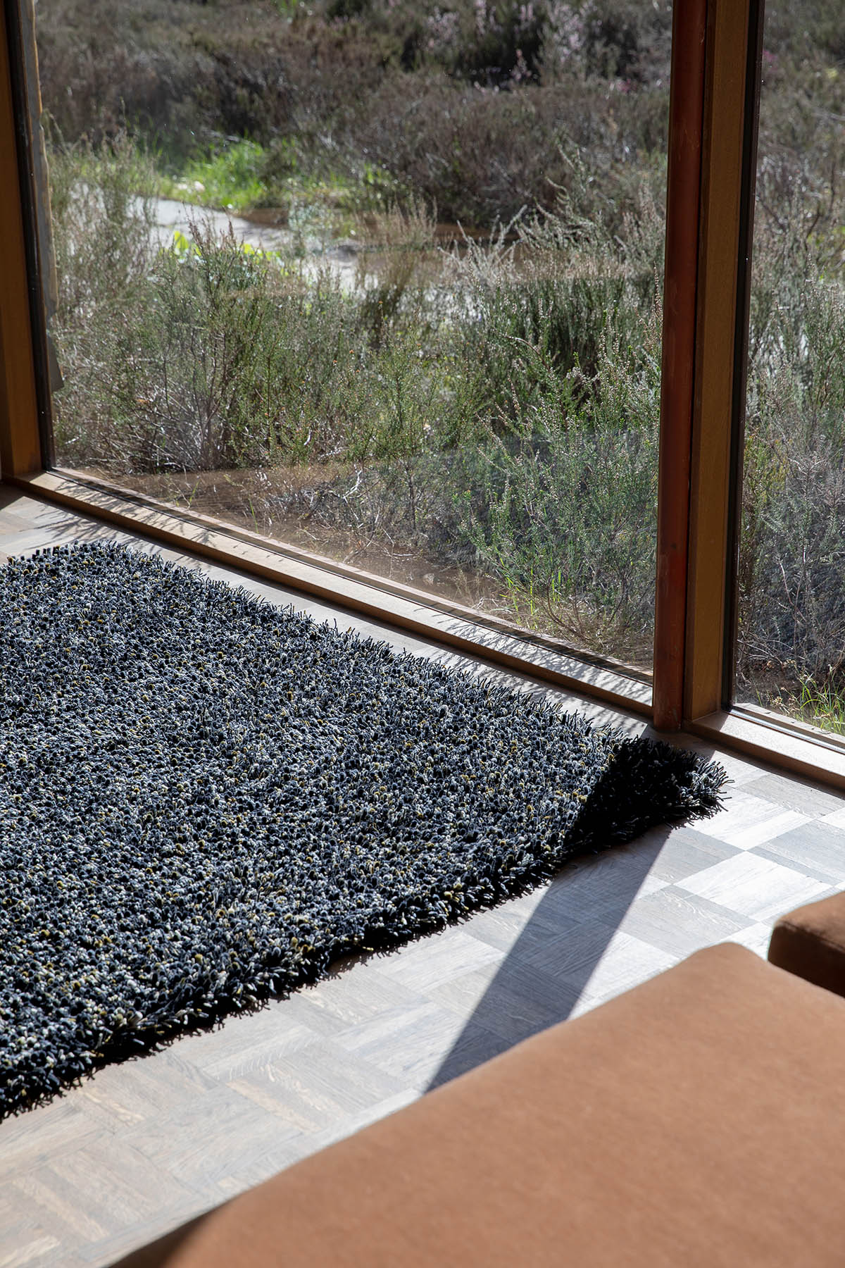 Koberec s dlouhým vlasem SPRING modrý