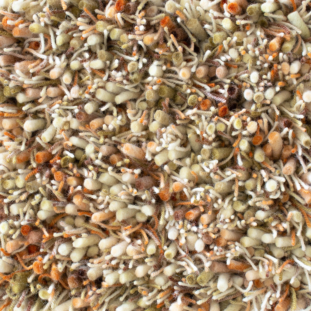 Koberec s dlouhým vlasem SPRING béžovo-oranžový