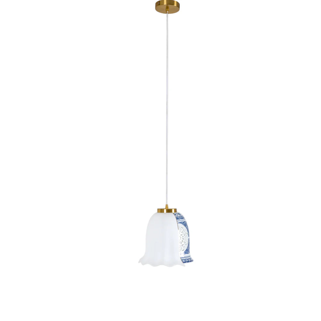 Lampa wisząca HYBRID LAUVIA biała porcelana