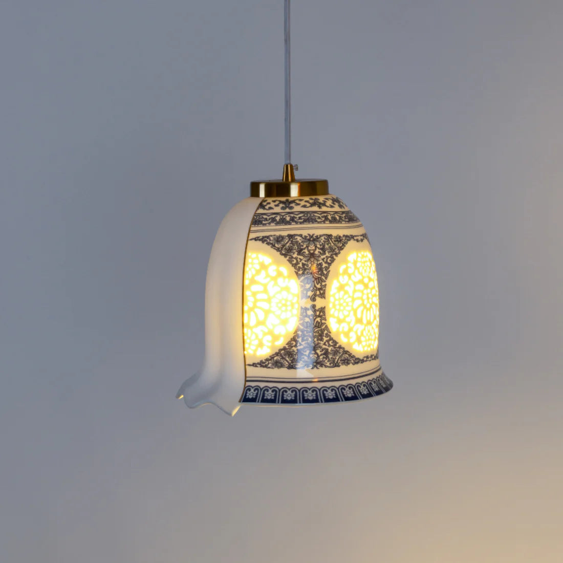 Lampa wisząca HYBRID LAUVIA biała porcelana