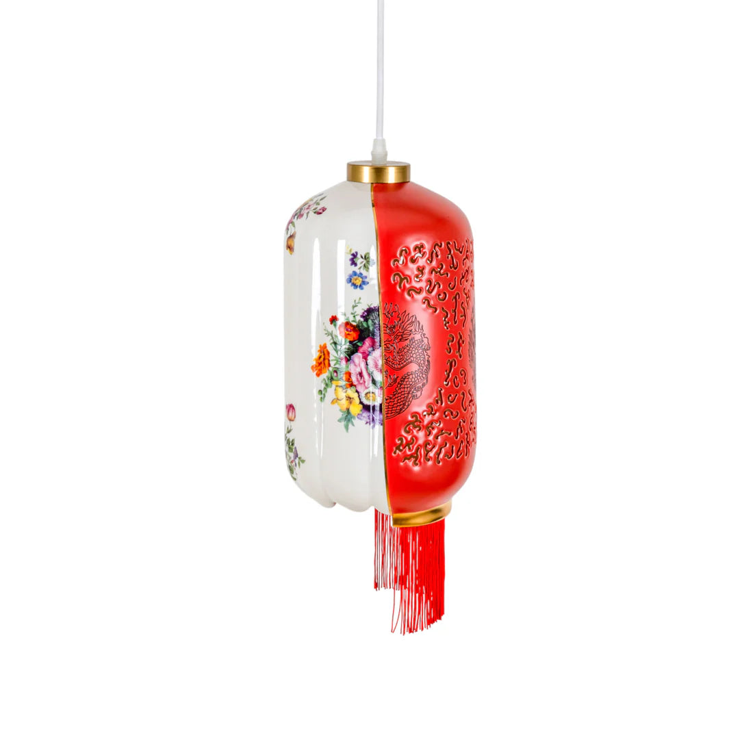 HYBRID INALDA White with Red Pendant Lamp