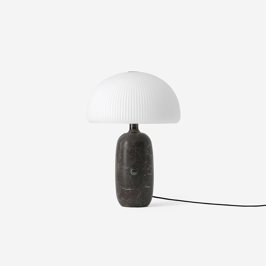 Stolní lampa SCULPTURE šedý mramor
