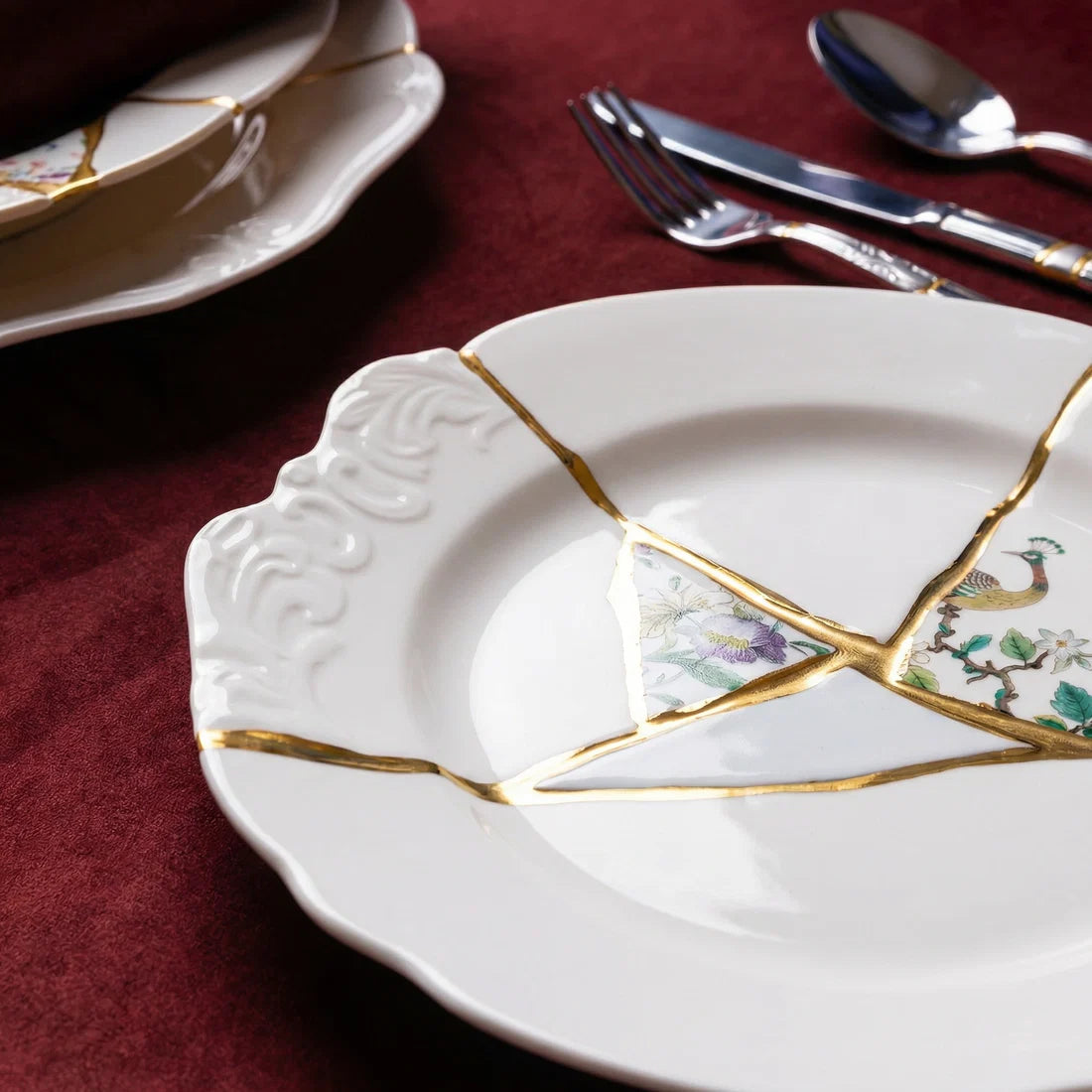 Hluboký talíř KINTSUGI #3 porcelánový
