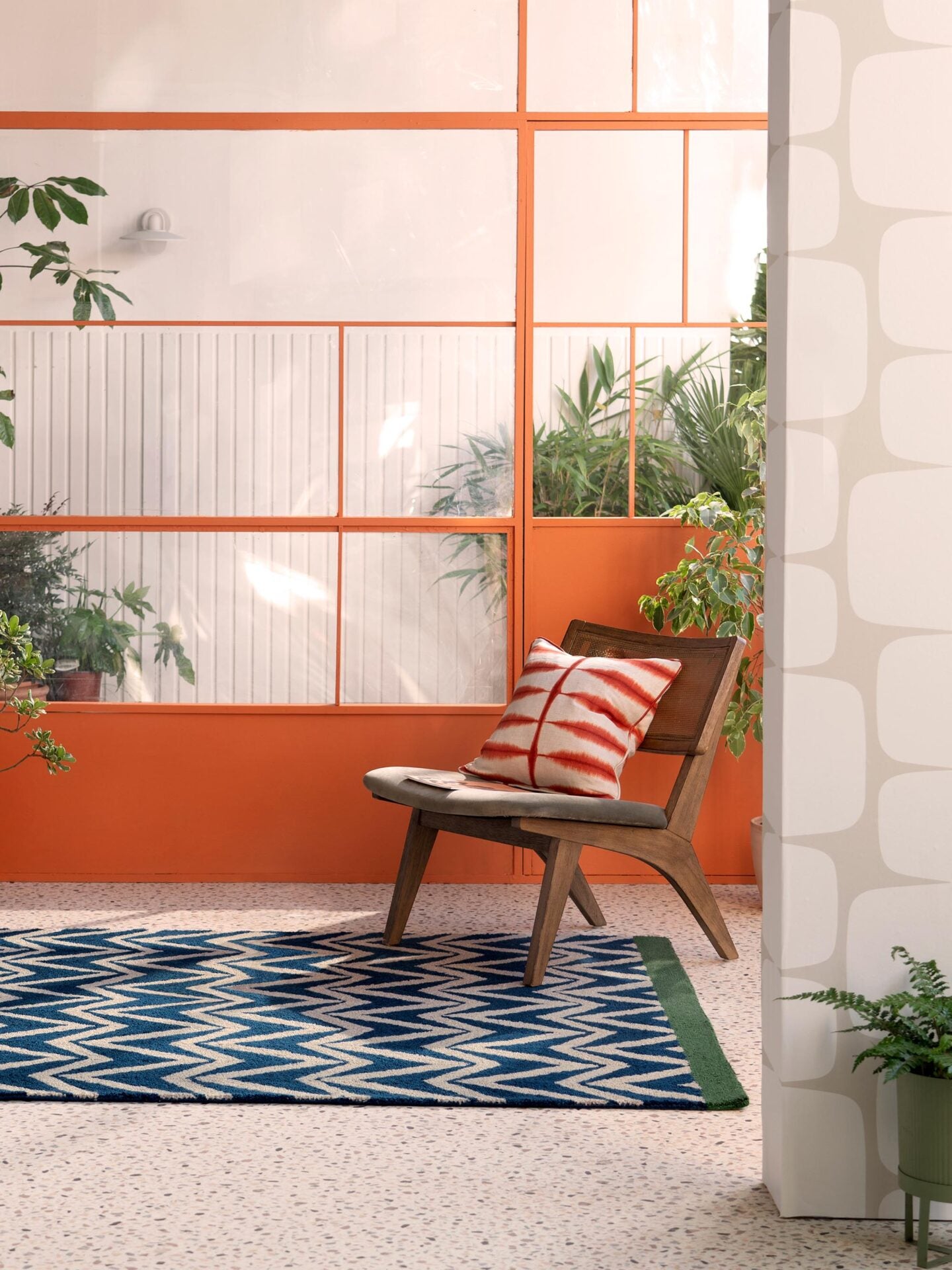 Dywan zewnętrzny DHURRIE niebieski