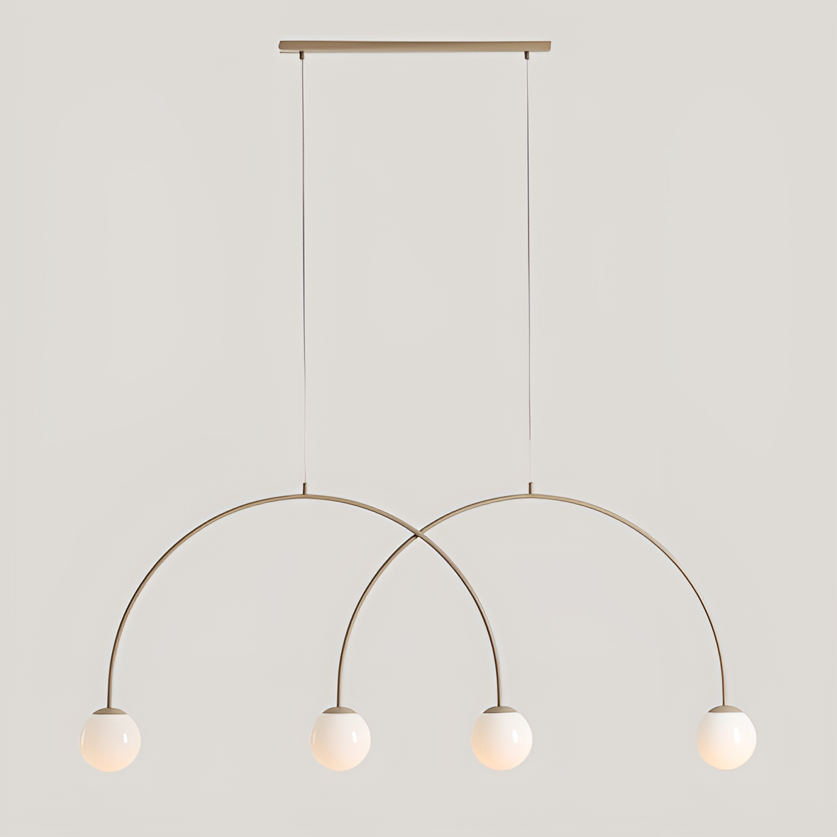 UNA DUO beige hanging lamp