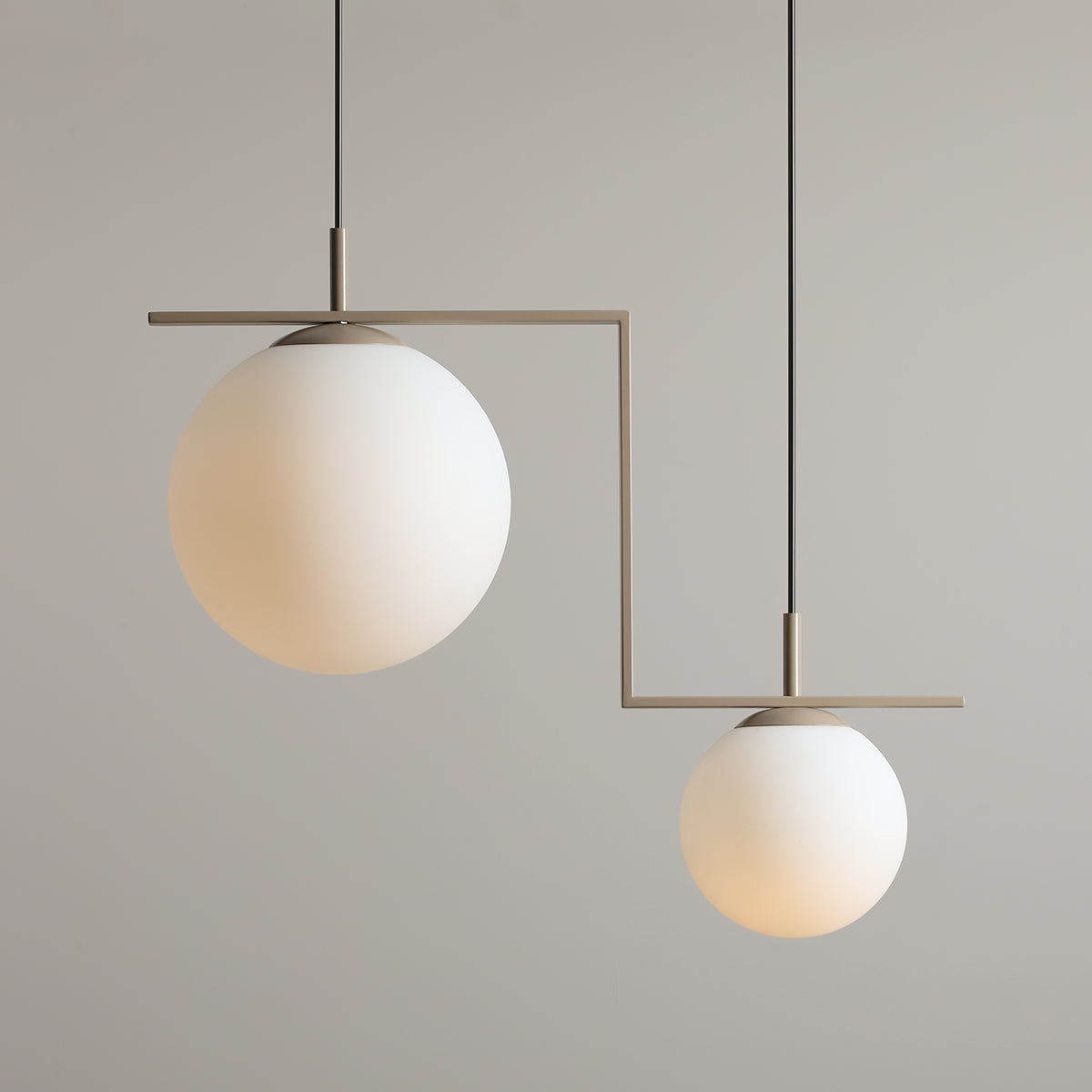 Hanging lamp Zac Duo beige