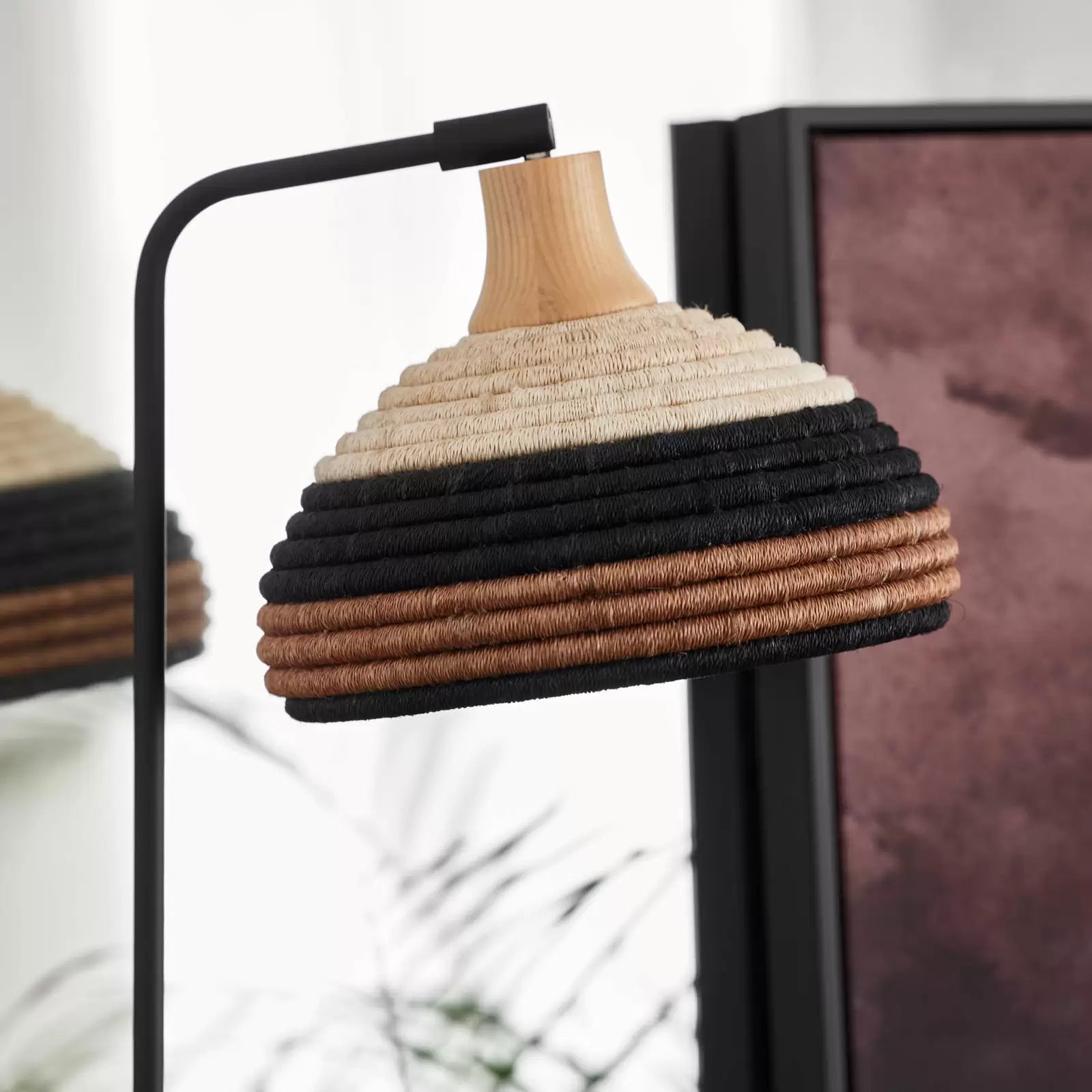 Stolní lampa GRASS hnědá