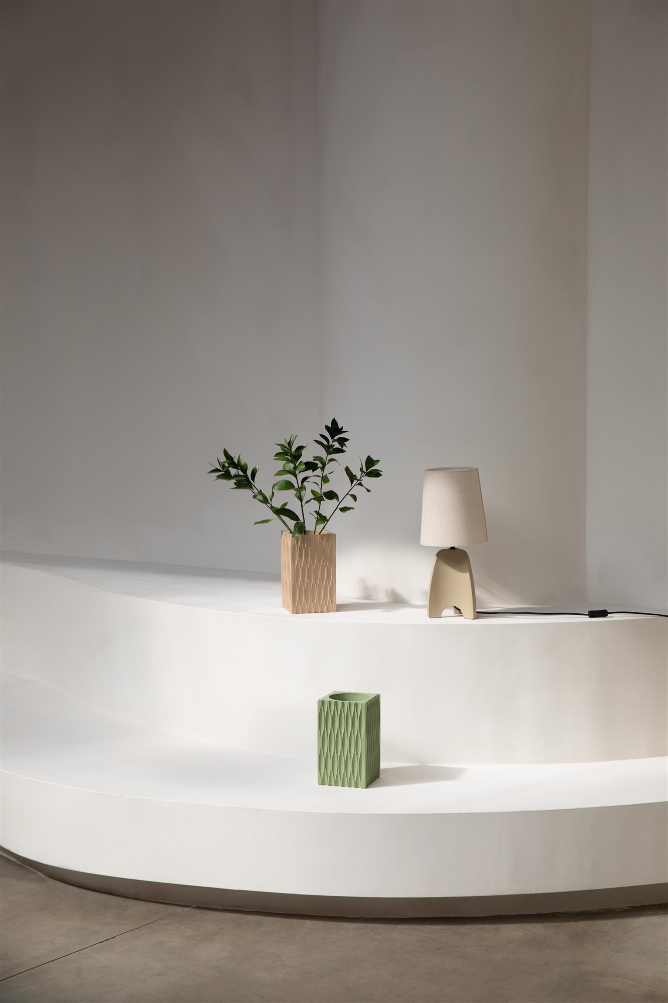 Stolní lampa SABA béžová