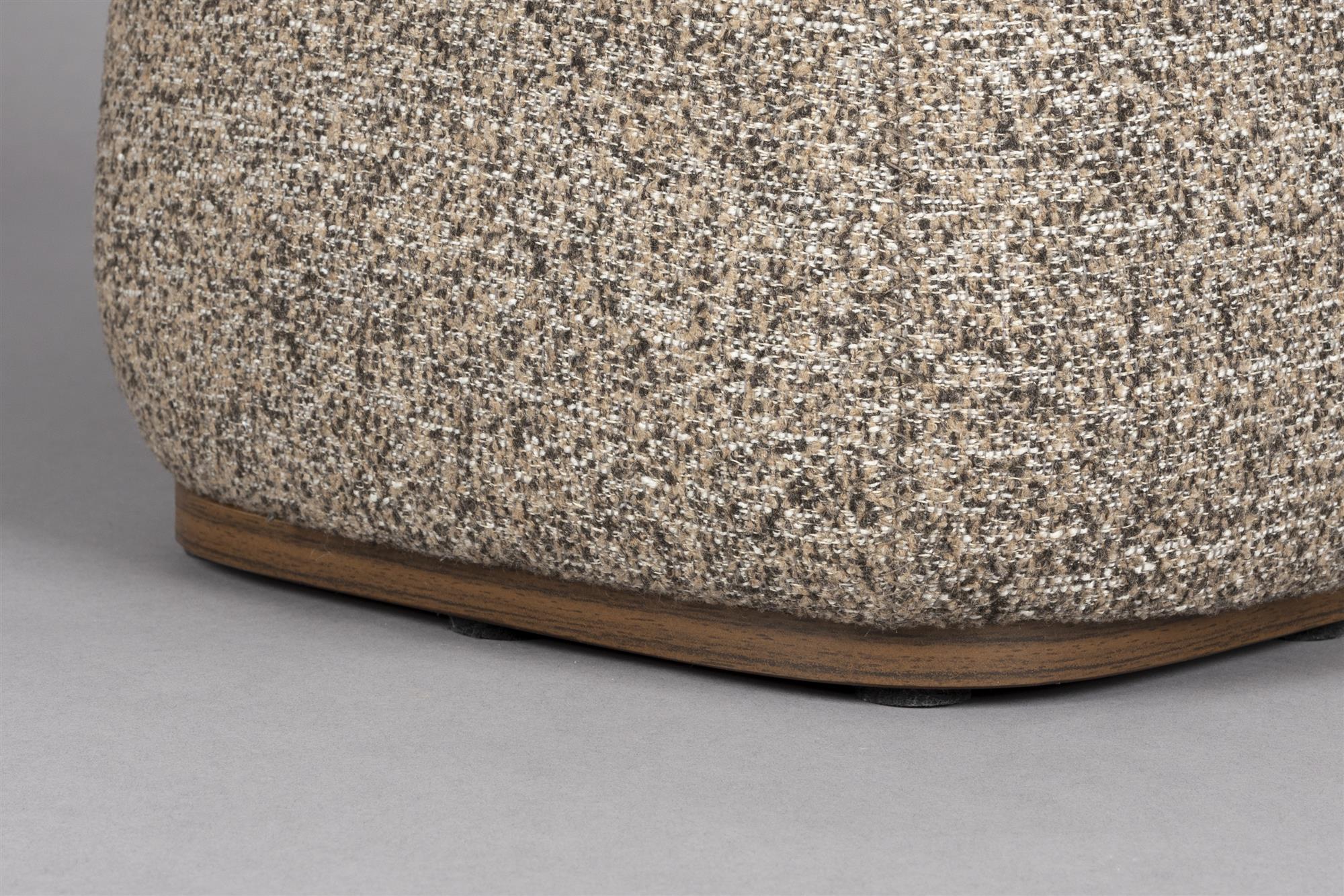 Boční stolek SHELLY tmavě béžový melír