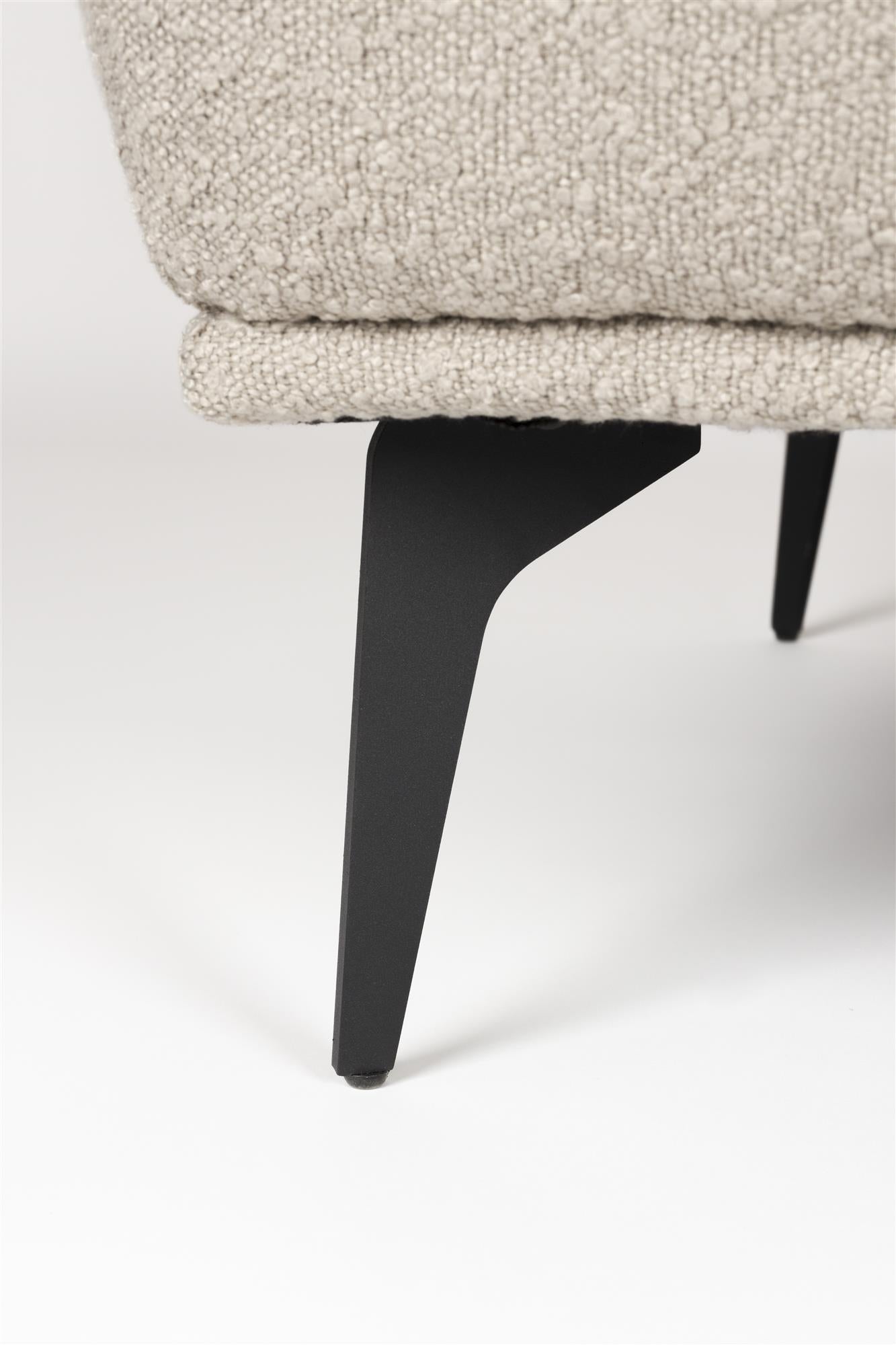 Sofa rozkładana CIELKE beżowy z czarną podstawą