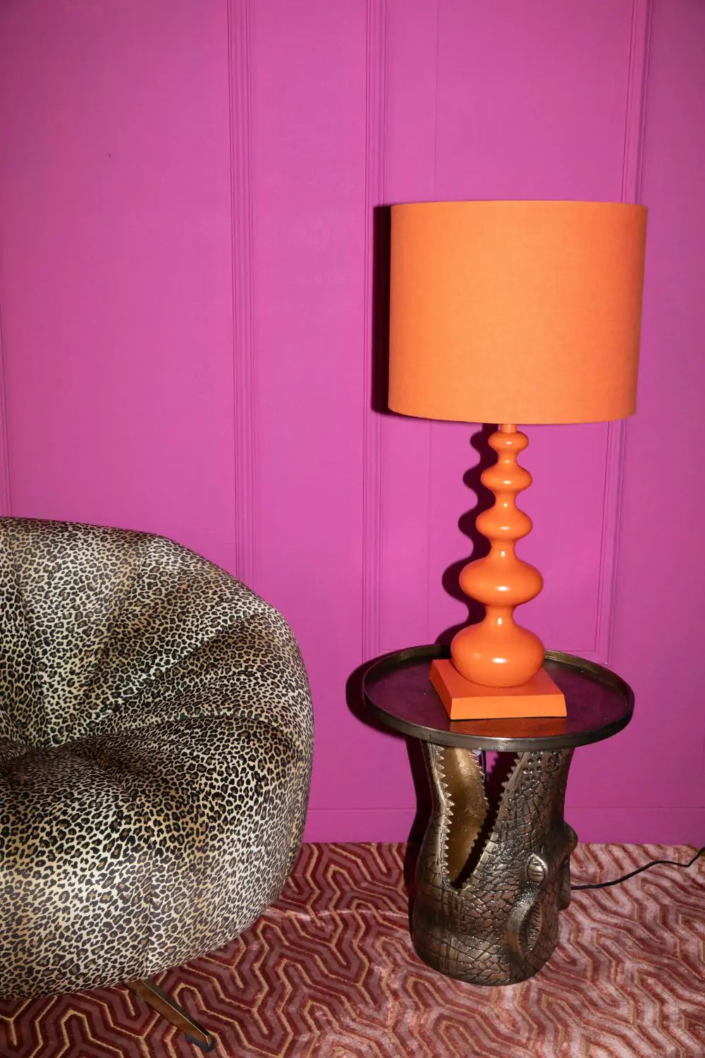 Stolní lampa KDYŽ KRÁLÍM ORANŽOVÁ pomerančová