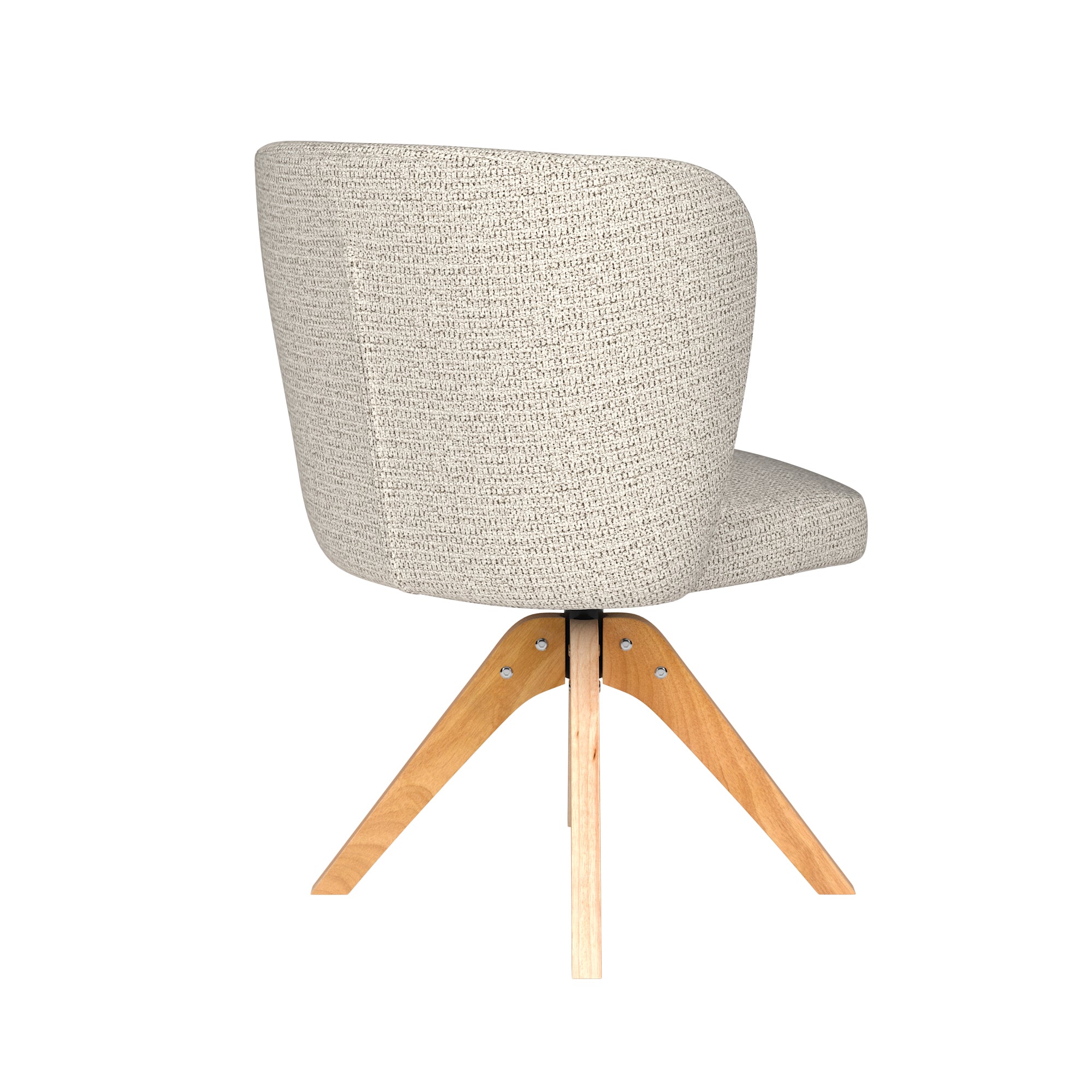 STAN swivel chair light gray with wooden base