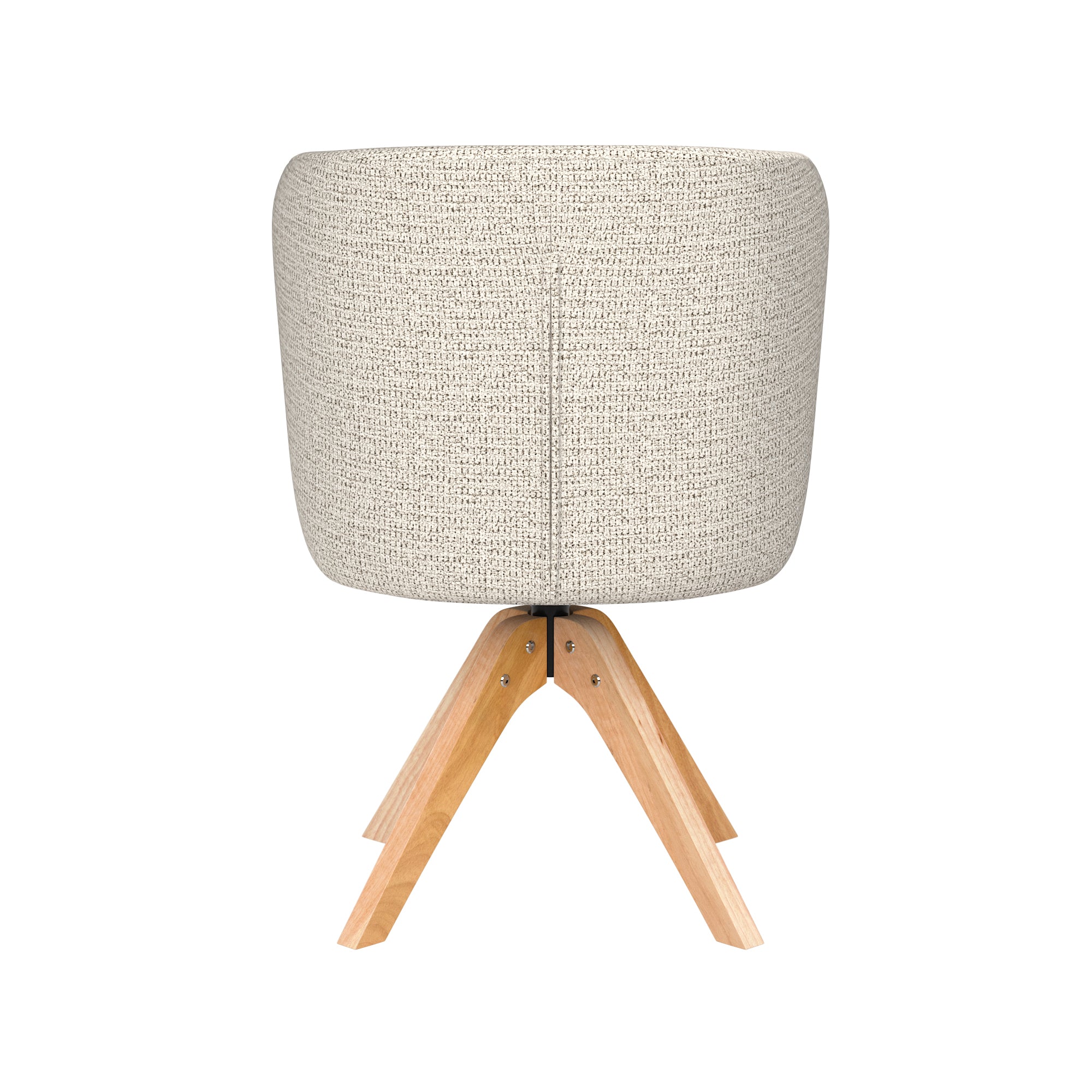 STAN swivel chair light gray with wooden base