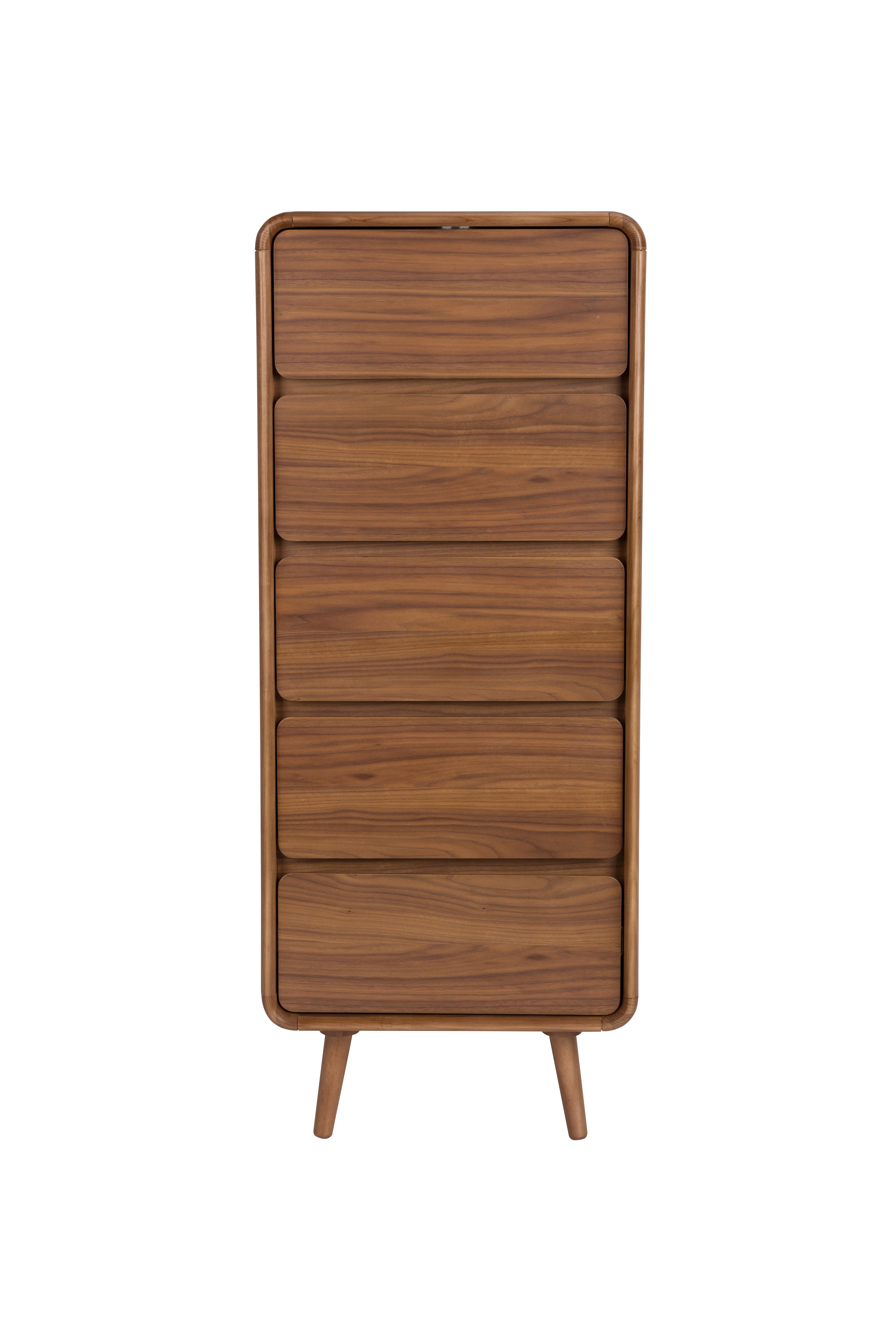 RISE dark veneer chest of drawers