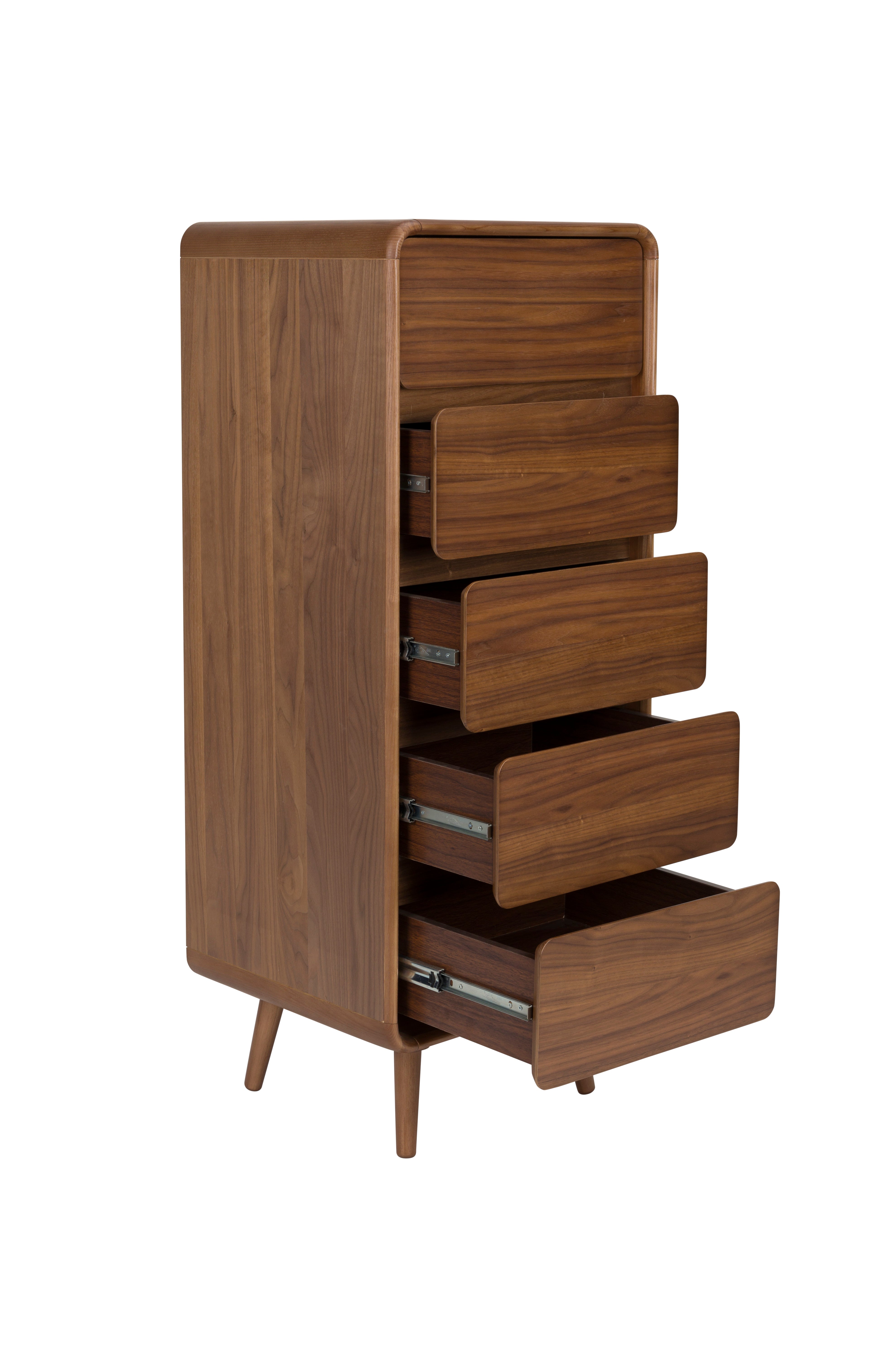 RISE dark veneer chest of drawers