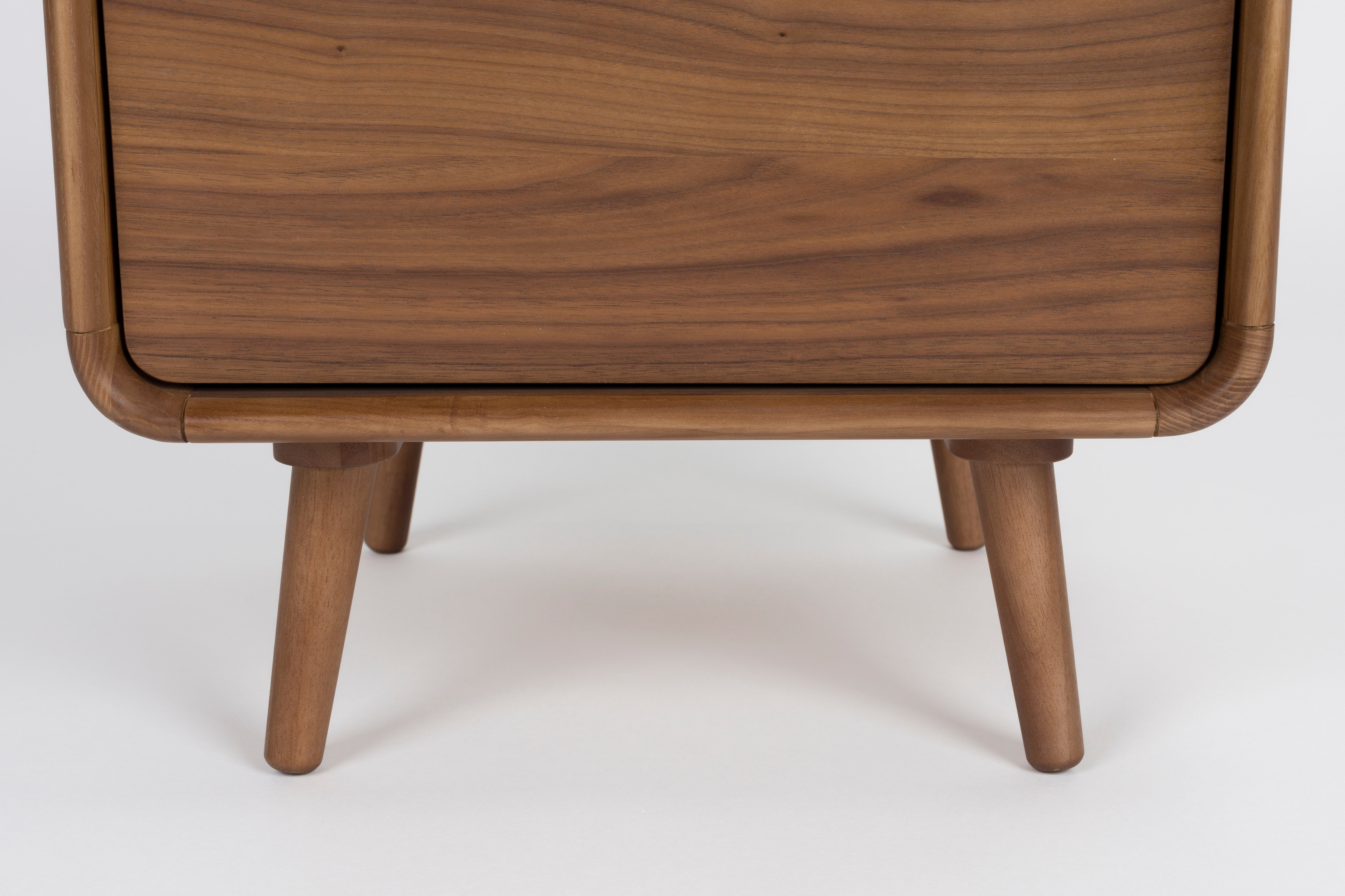 RISE dark veneer chest of drawers