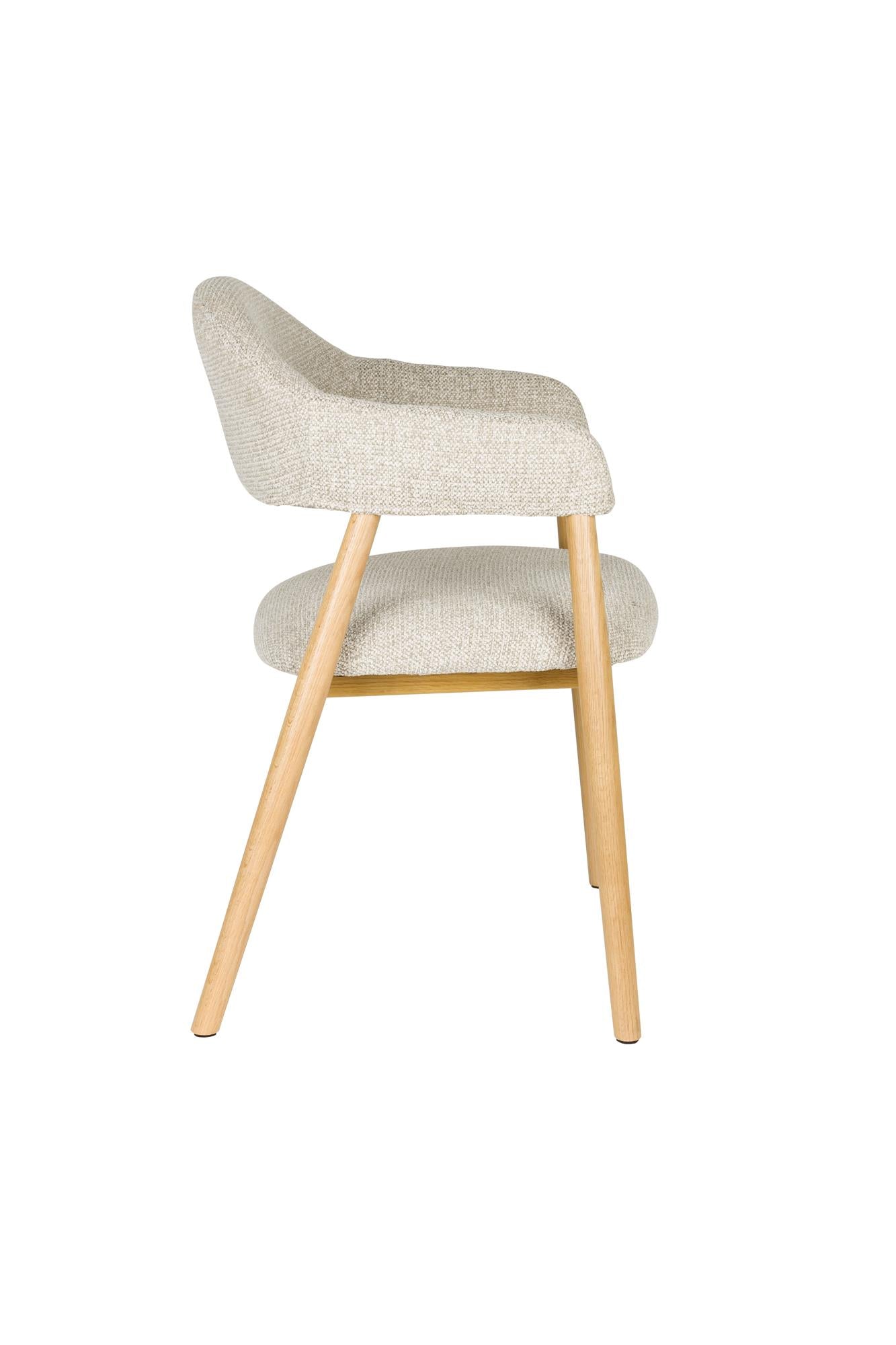 INDY chair light brown with wooden base