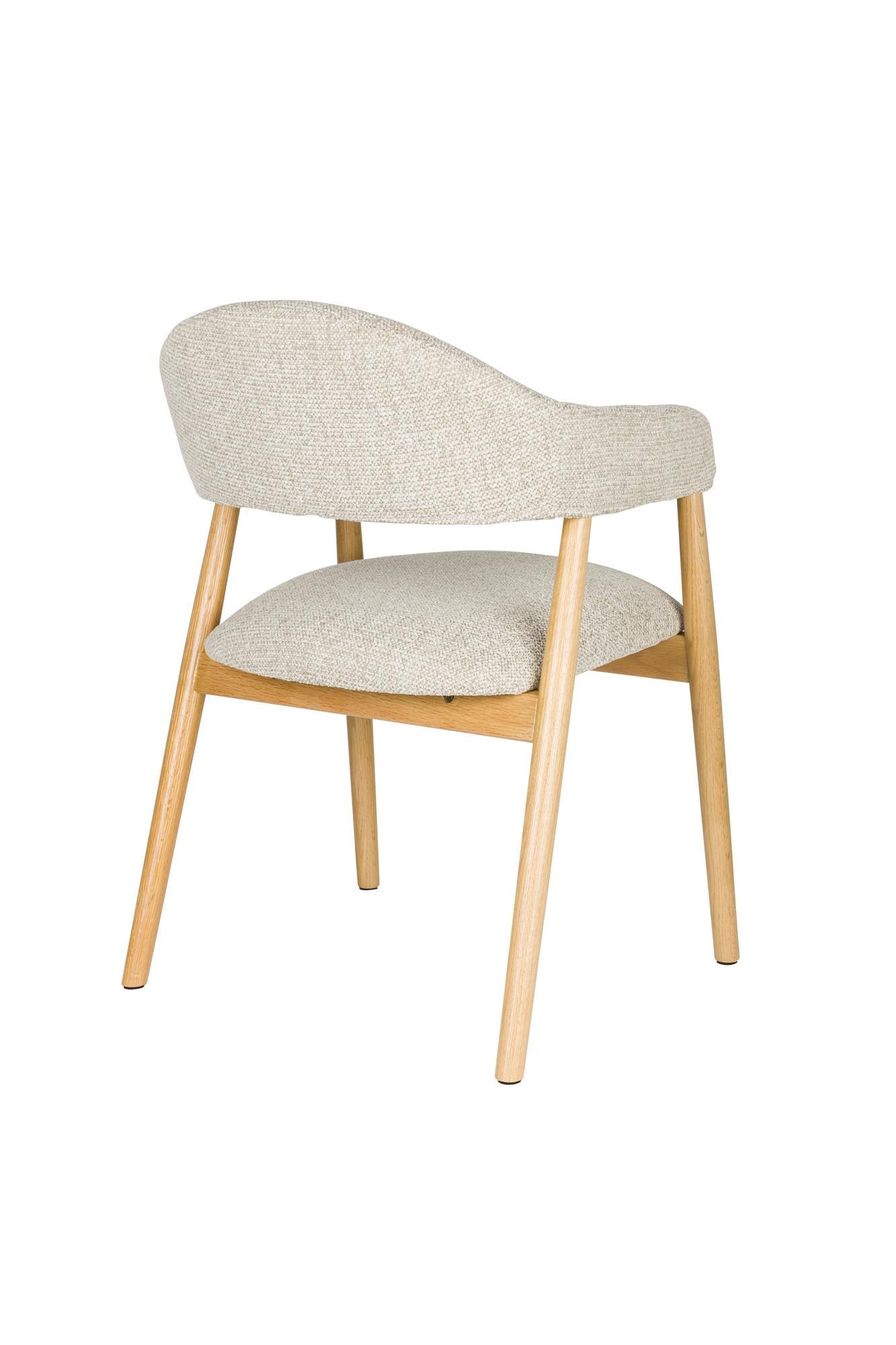 INDY chair light brown with wooden base