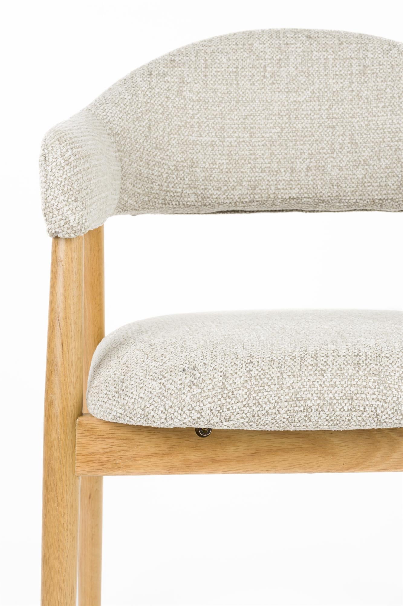 INDY chair light brown with wooden base