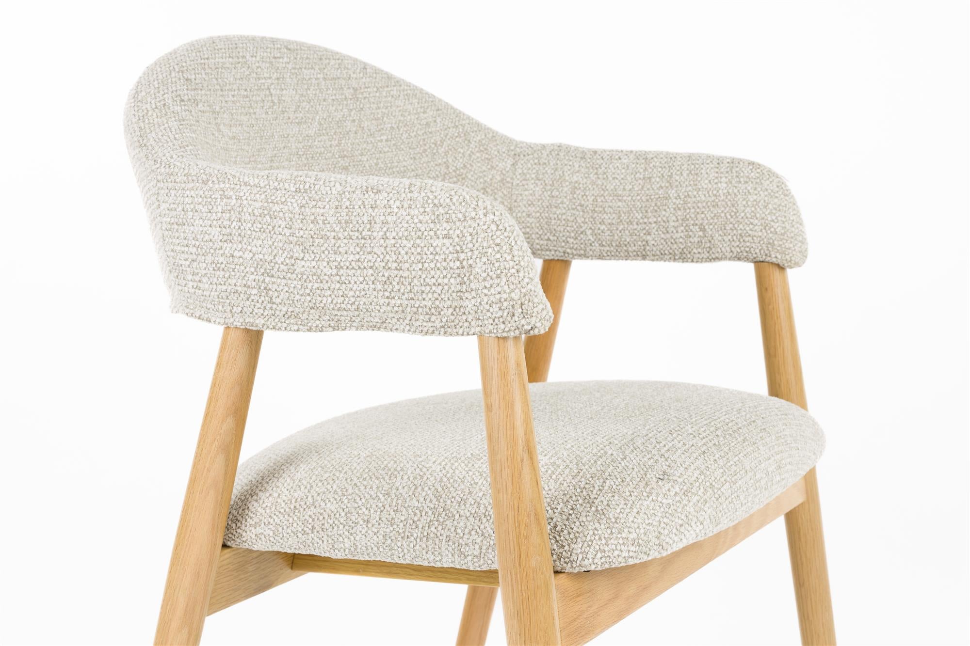 INDY chair light brown with wooden base