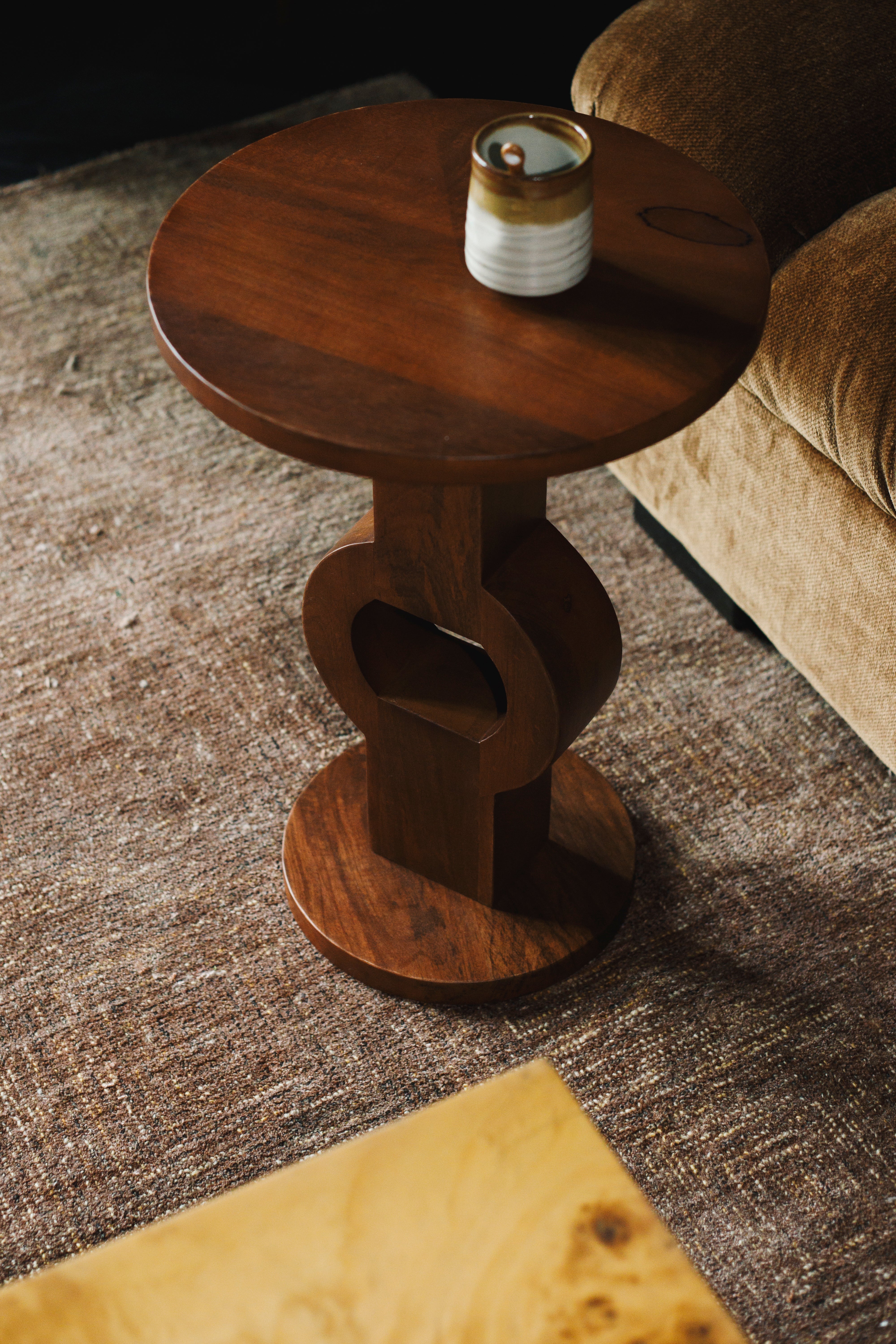 TONDO side table mango wood