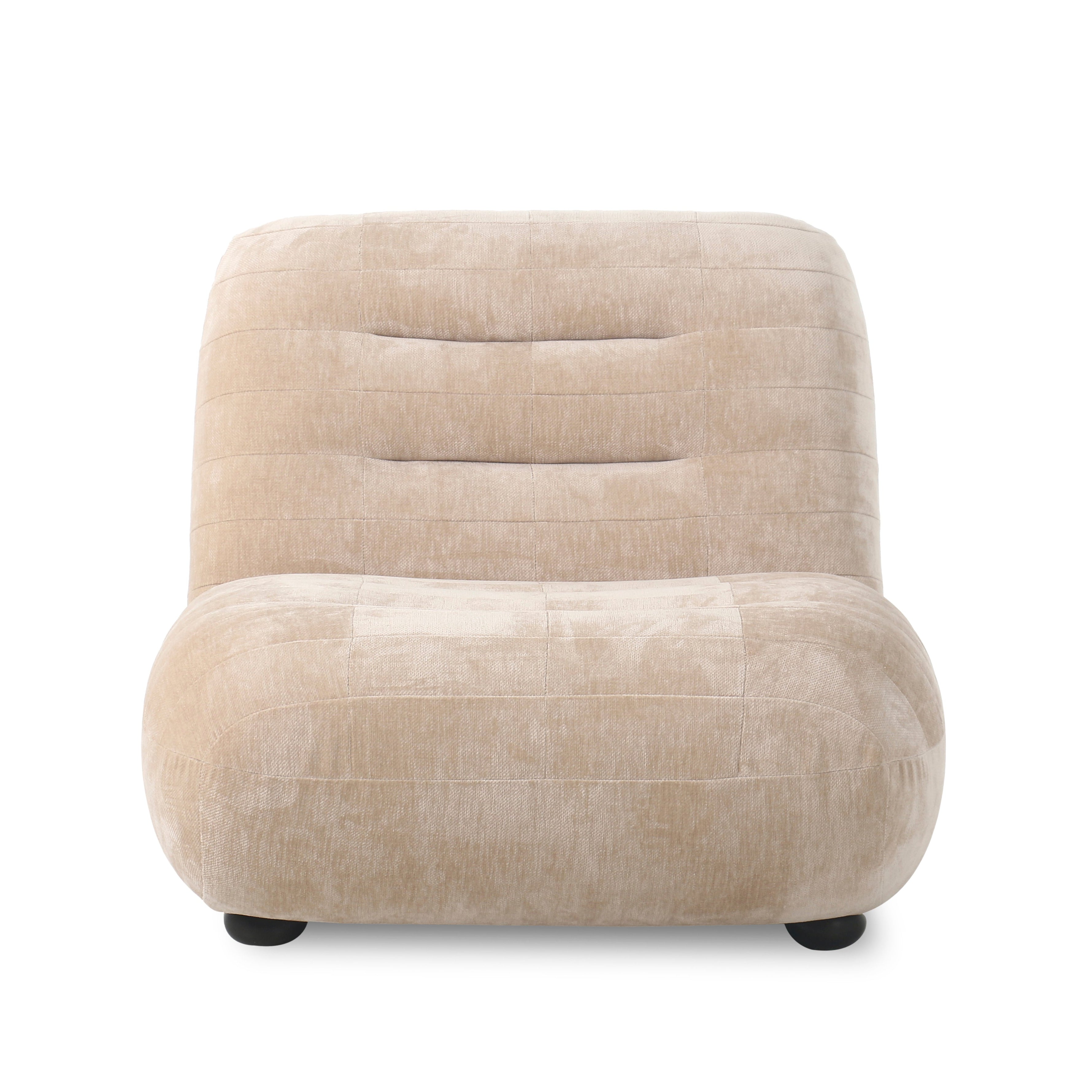 WYATT beige velvet armchair