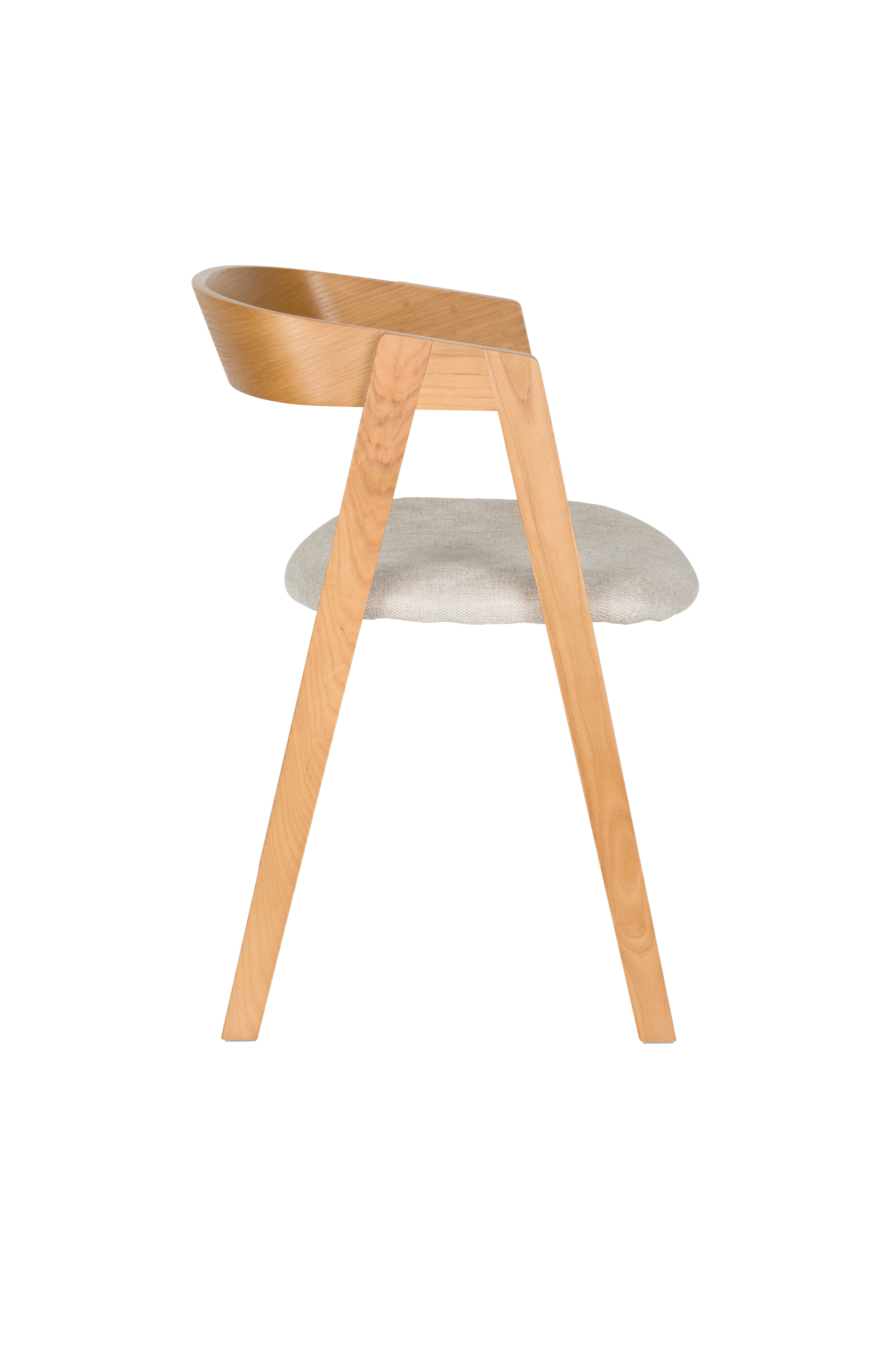 MADS chair in ash wood with beige seat