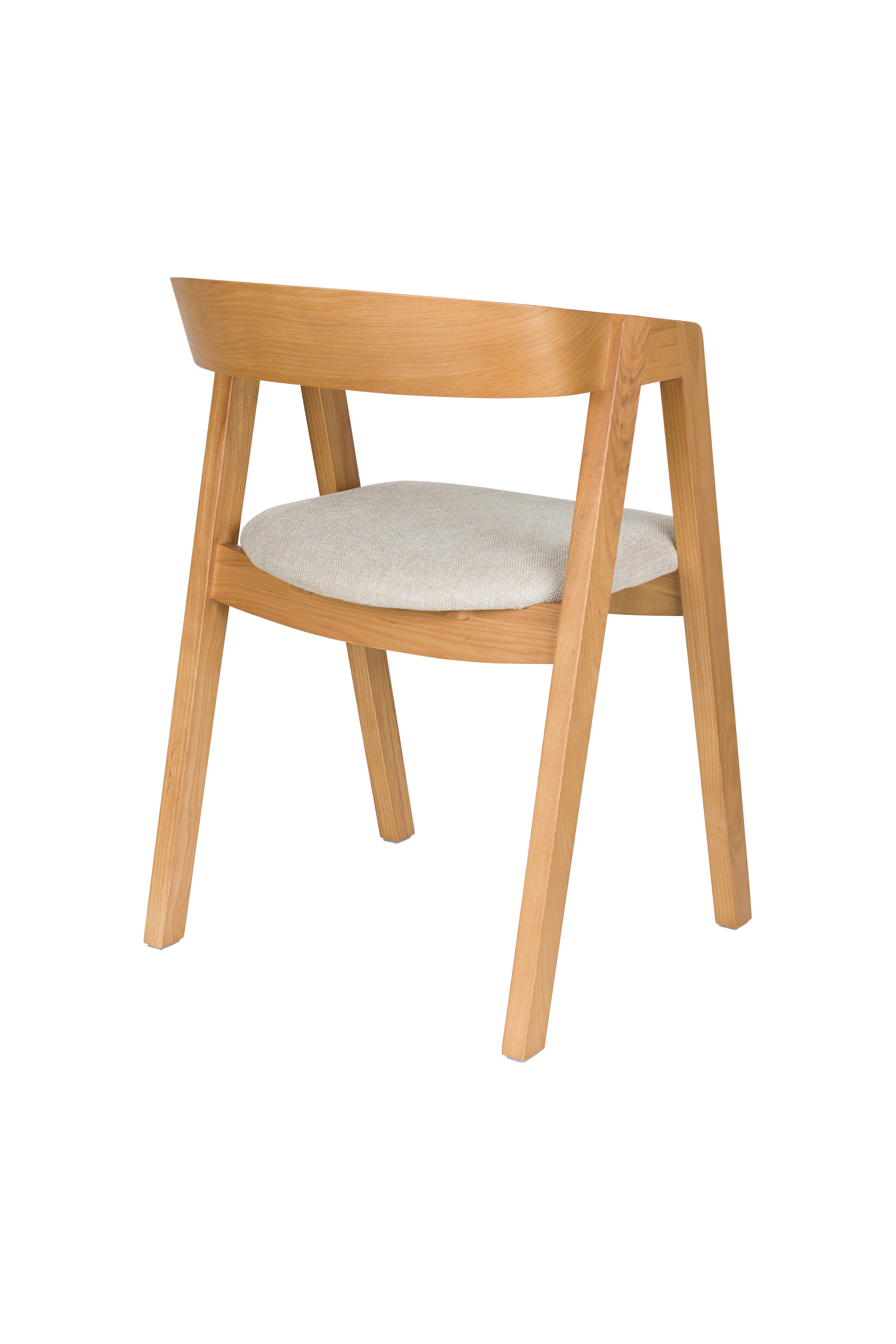 MADS chair in ash wood with beige seat