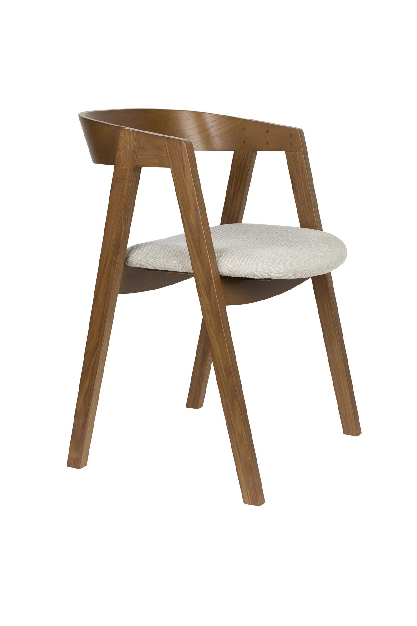 Židle MADS tmavě hnědá s béžovým sedákem