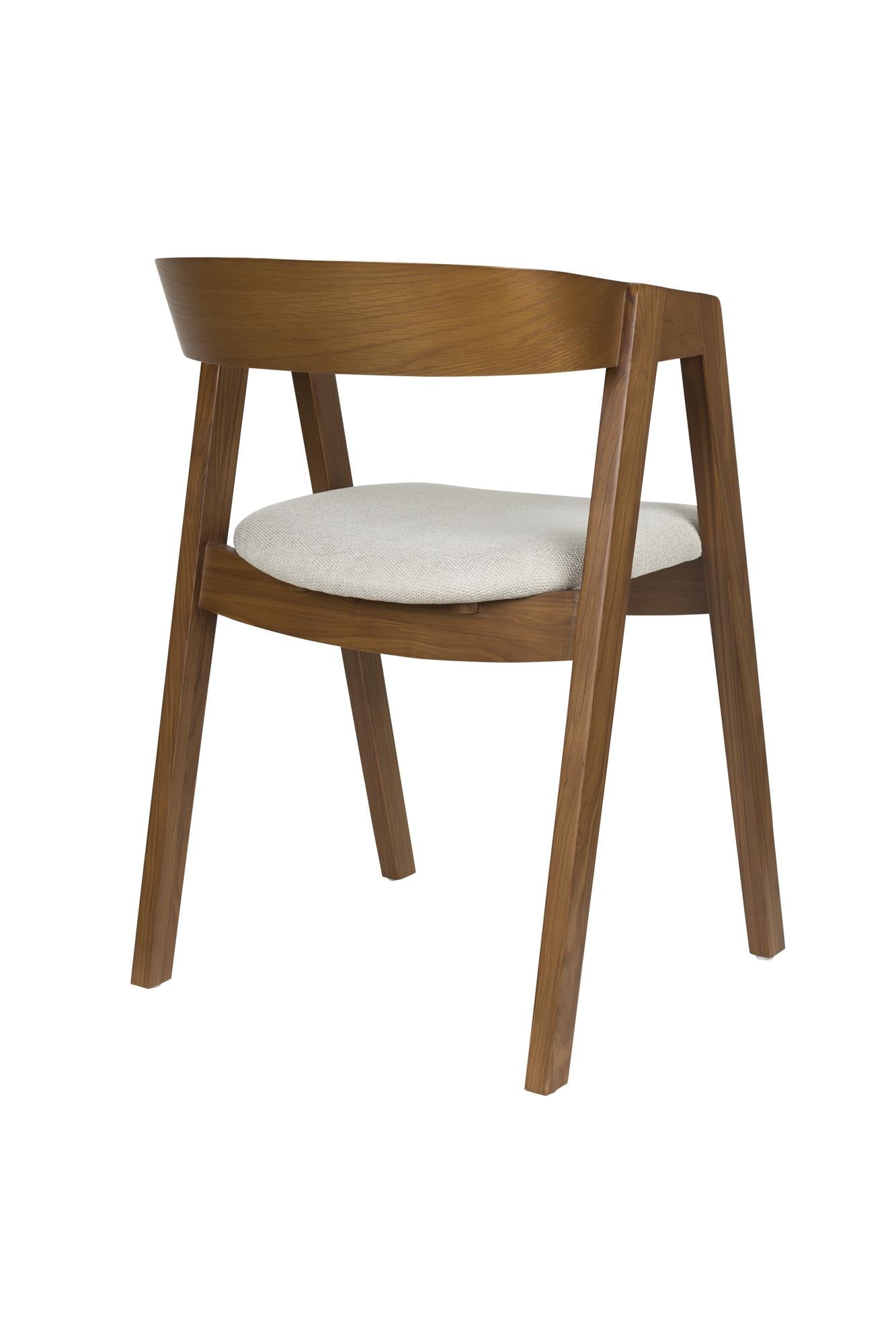 Židle MADS tmavě hnědá s béžovým sedákem